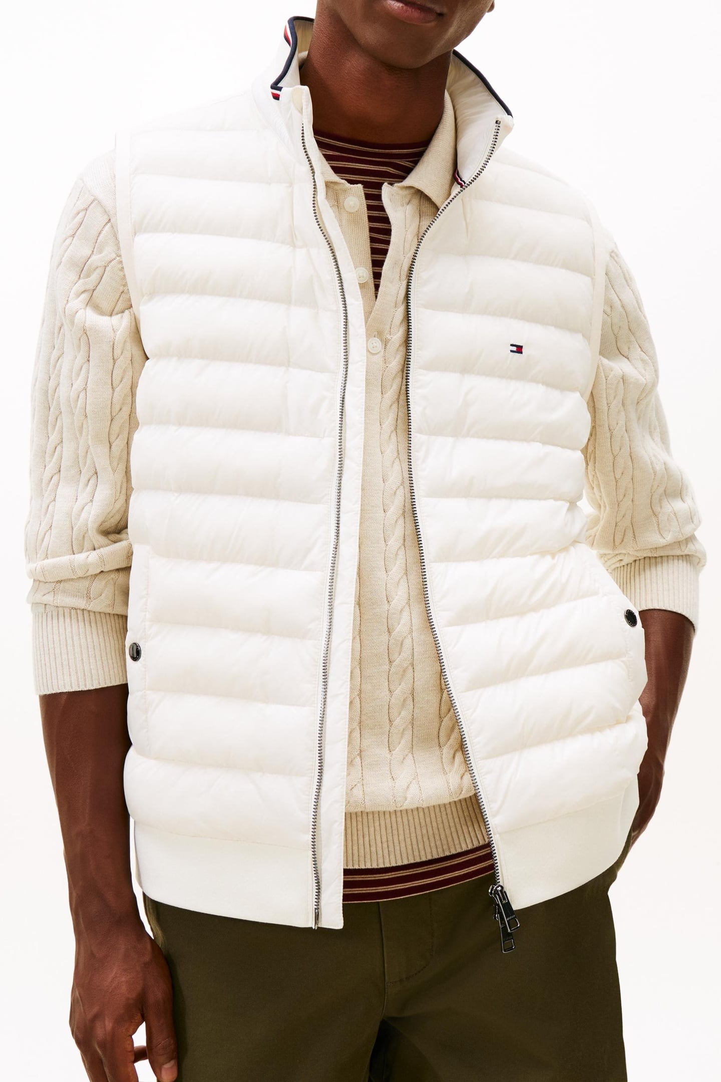 MIX MEDIA ESSENTIAL VEST IVORY PETAL 1