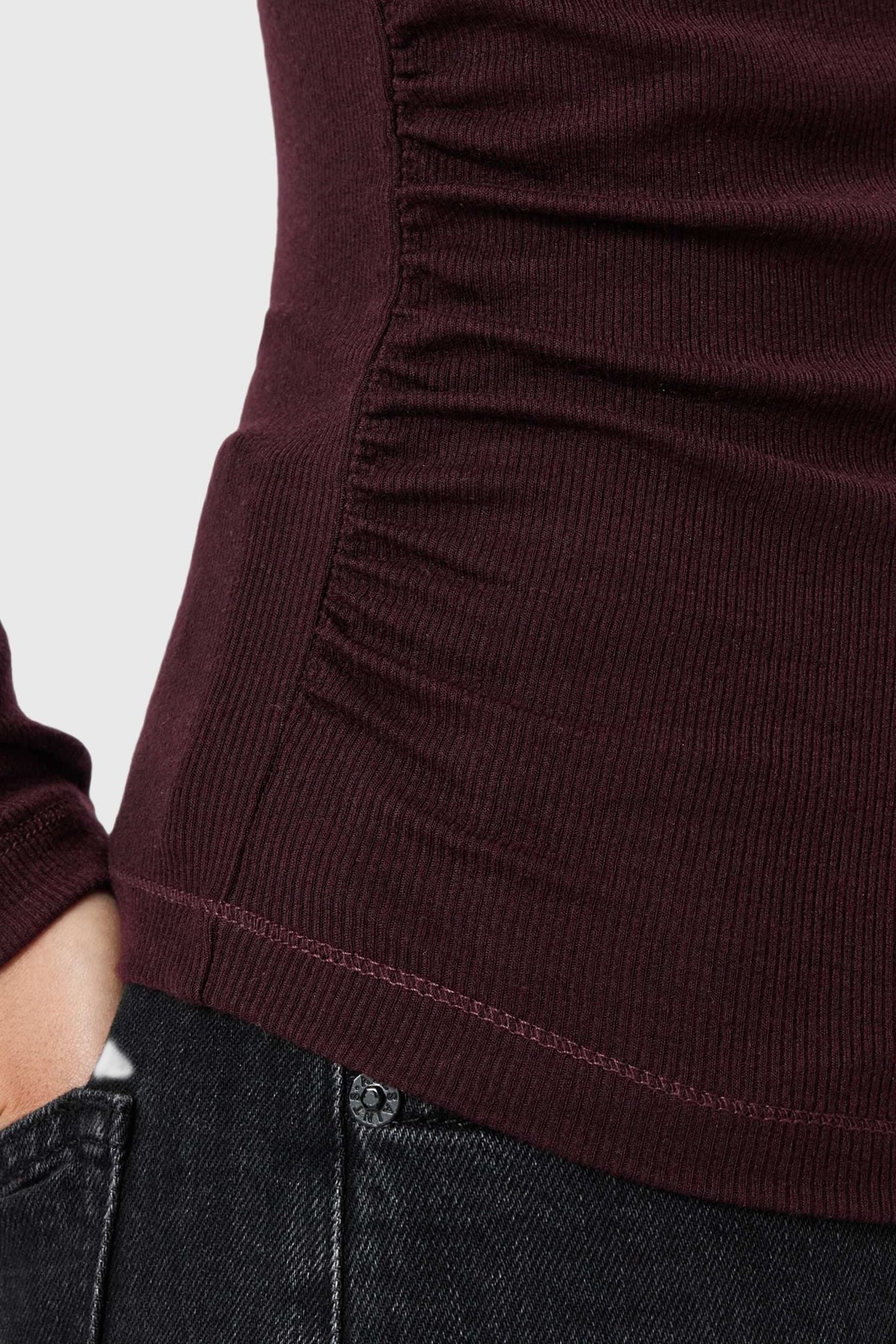 RINA LS ROLL NECK OXBLOOD RED 7