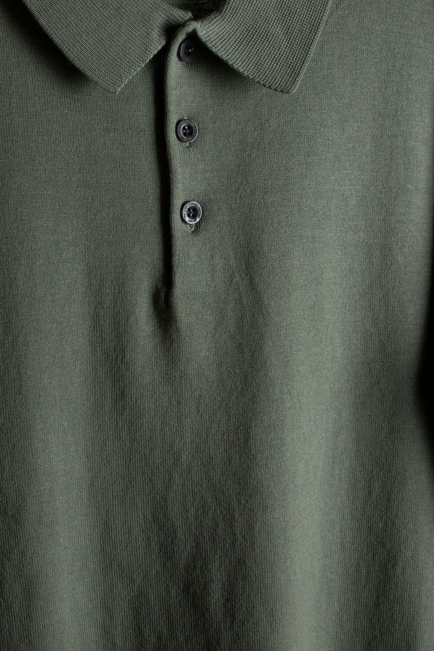 PULLOVER SHORT SLEEVE POLO BUTTON SOLID GREEN 5