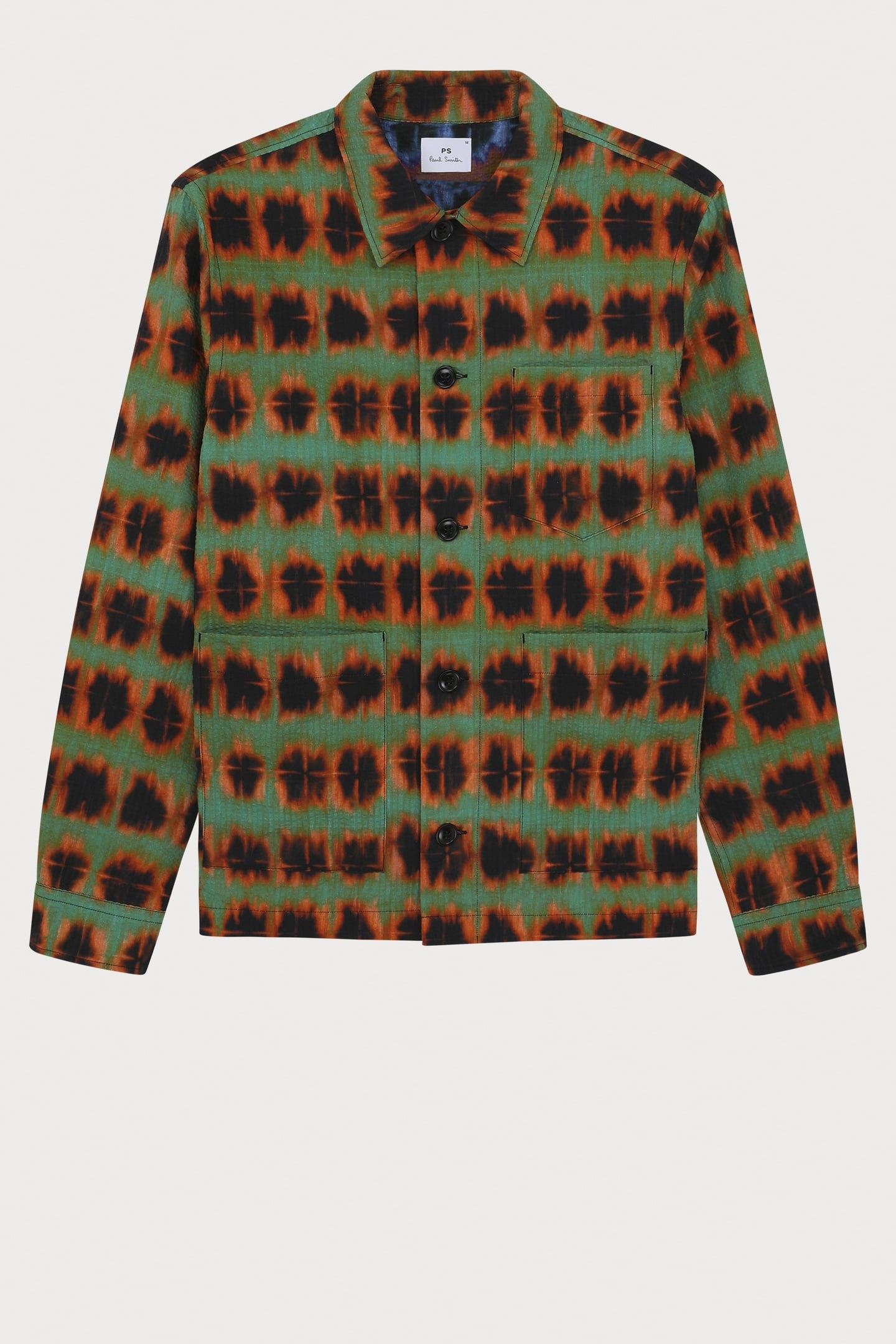 L/S CASUAL FIT SHIRT JACKET BOTTLE GREEN 1