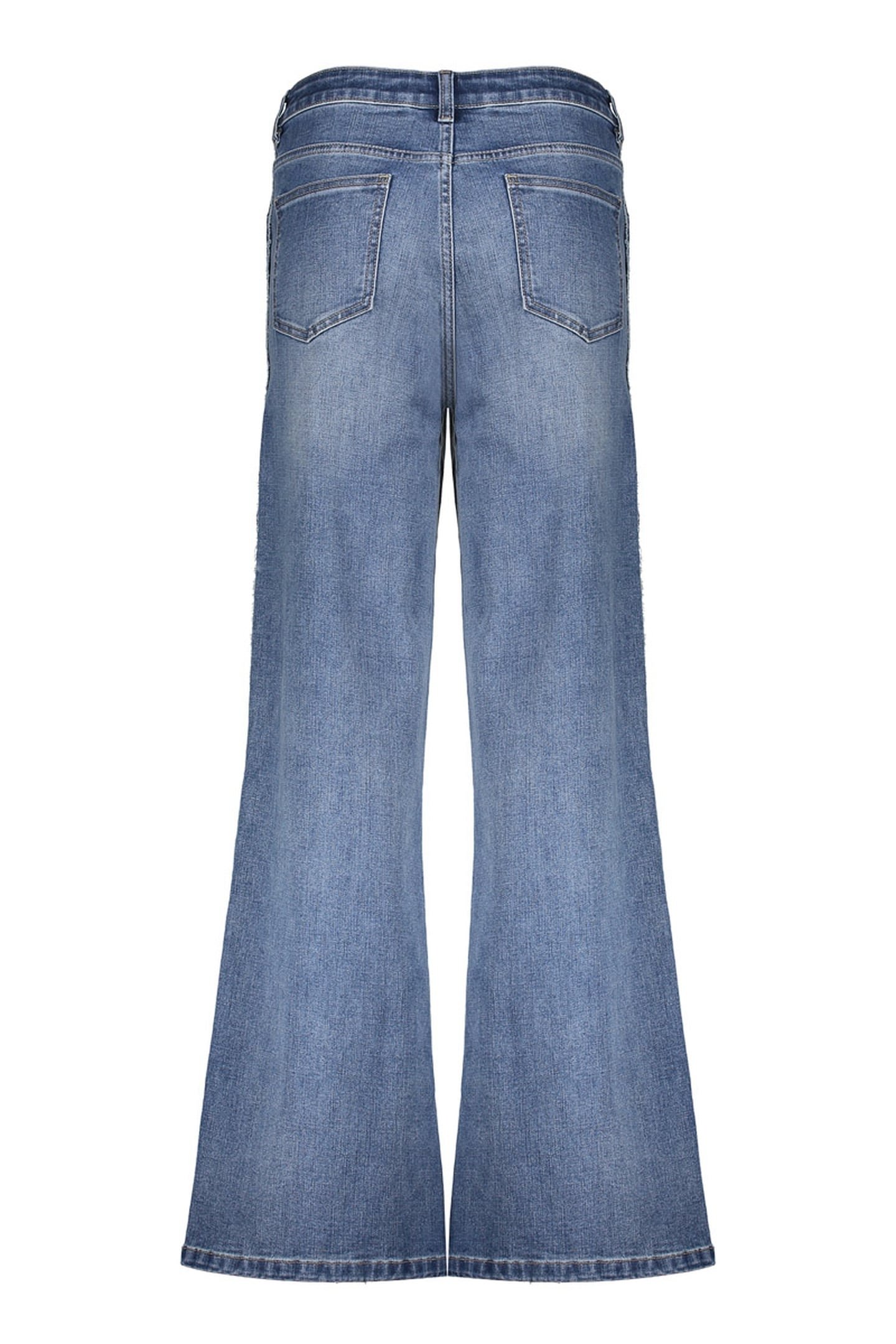 JEANS PIPING INSERTS STONEWASH DENIM 3