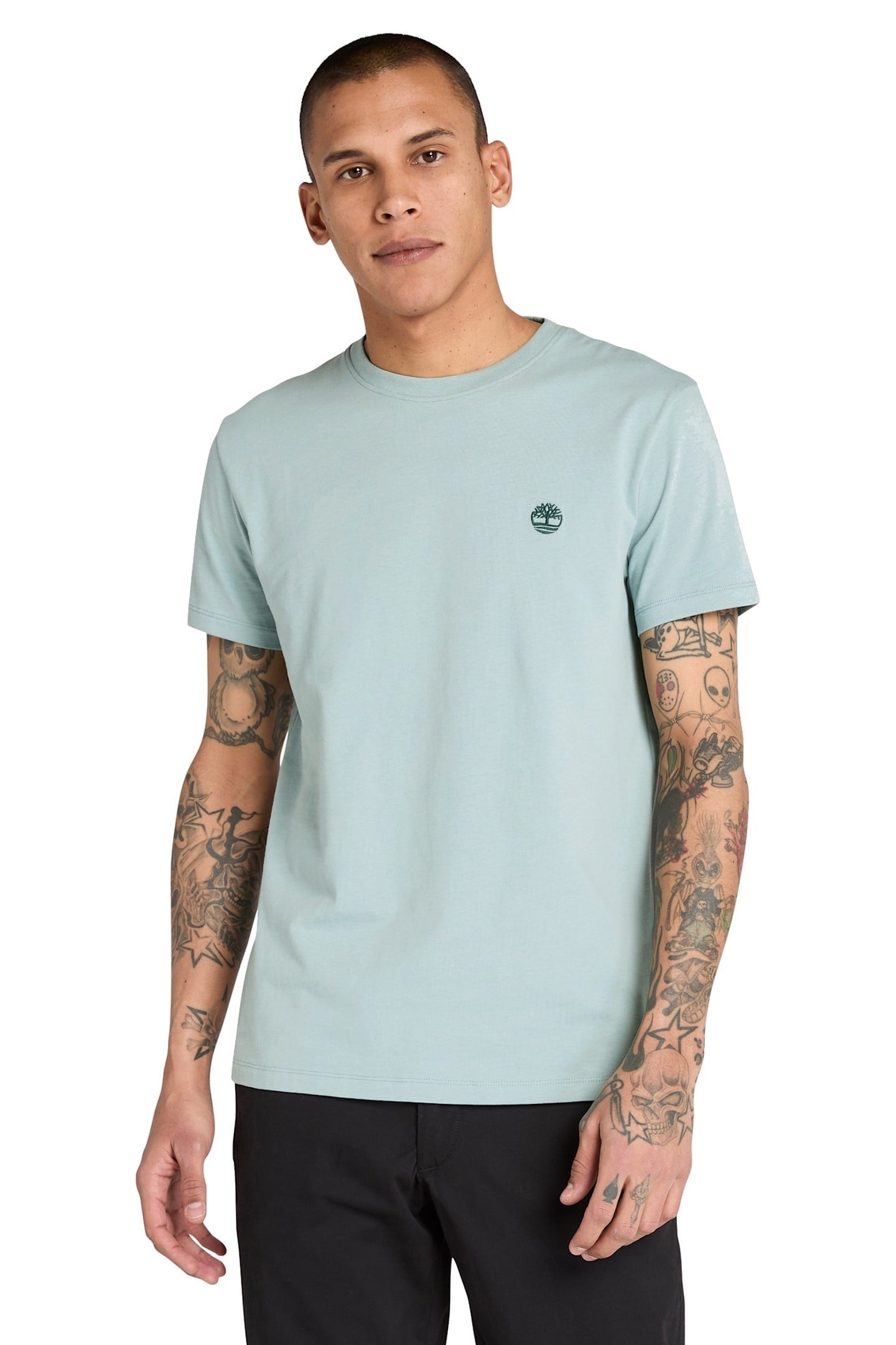 DUNSTAN RIVER SHORT SLEEVE TEE SILVER BLUE 1