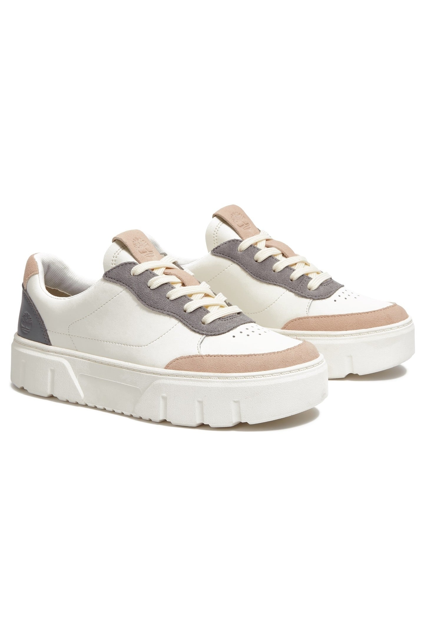LAUREL COURT LOW LACE UP SNEAKER NATURAL LEATHER GREY 5