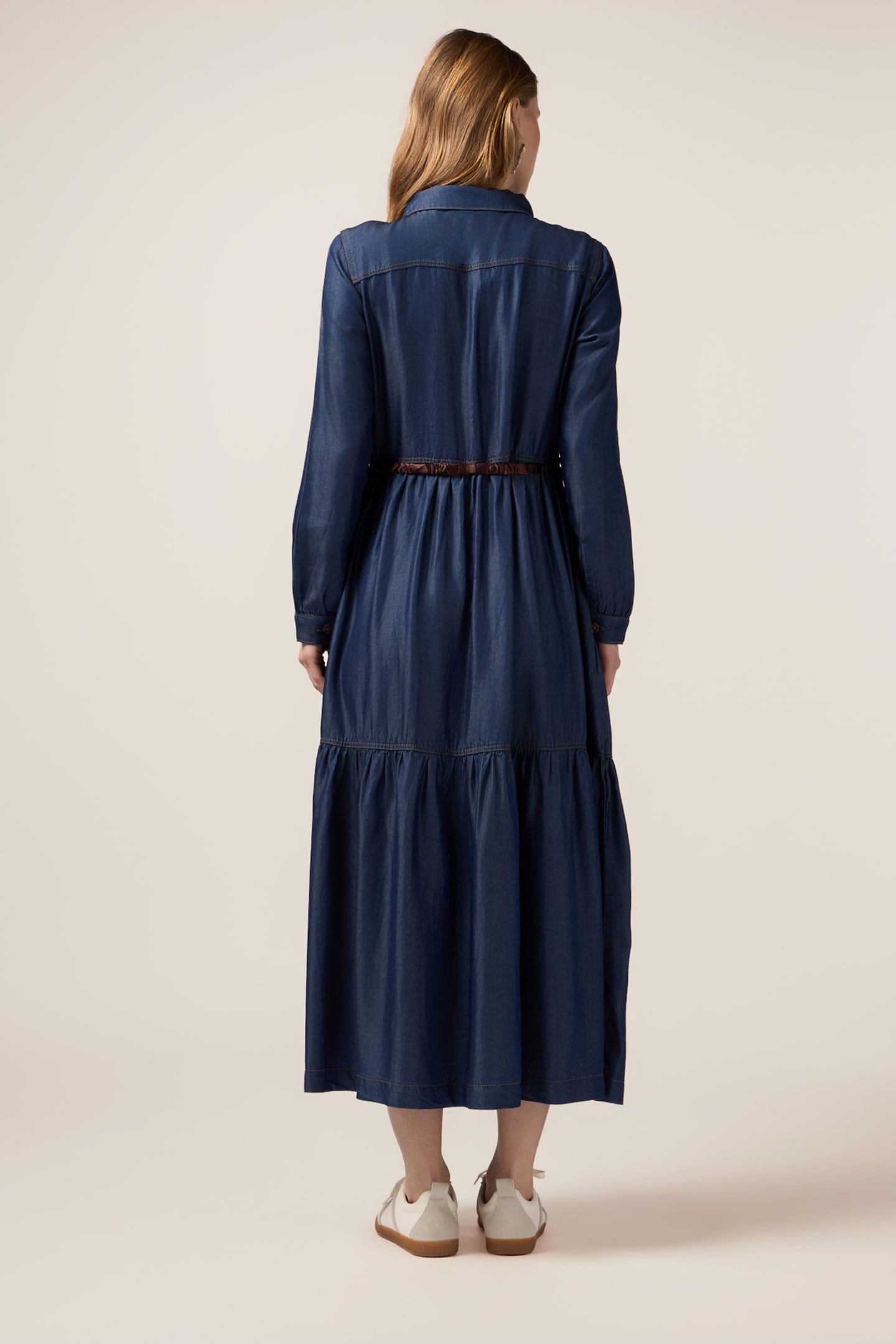 TENCEL SHIRT DRESS BLUE 2