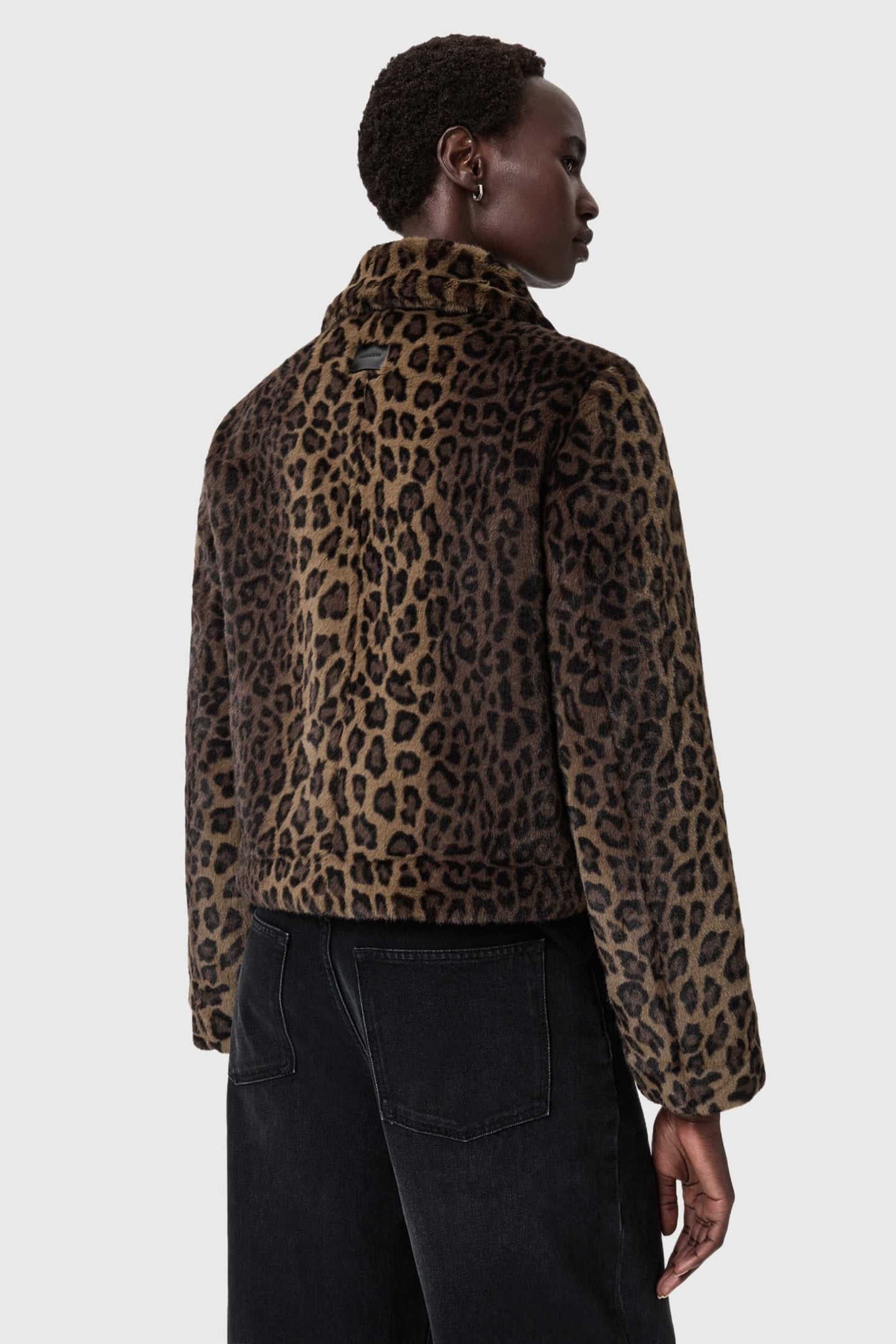 SAYE FAUX FUR JACKET LEOPARD BROWN 2