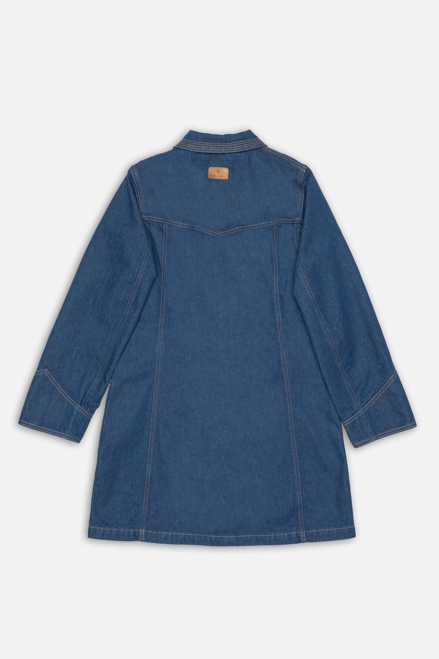 MAJ WESTERN DENIM DRESS BLUE 4