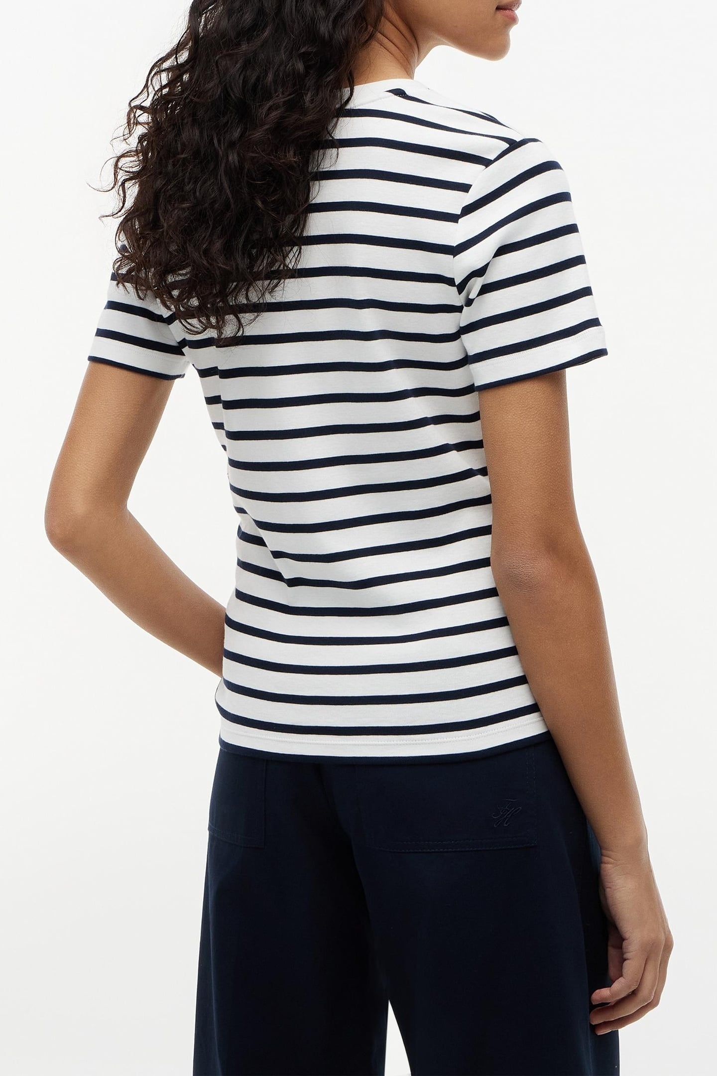 SLIM CODY V-NECK SS T-SHIRT BRETON/ECU/DARK NIGHT NAVY 3