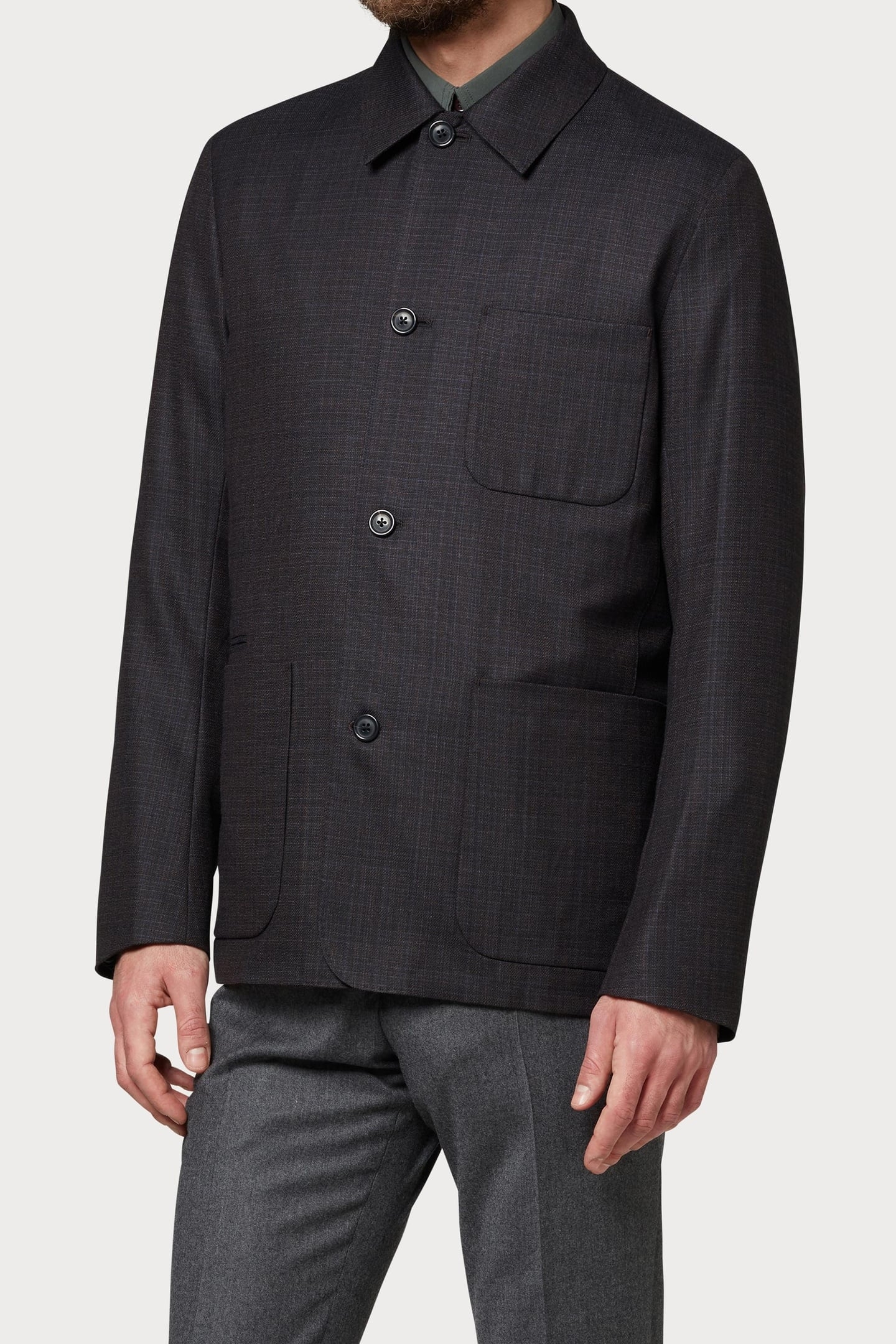 4BTN CASUAL JKT DARK BROWN 2