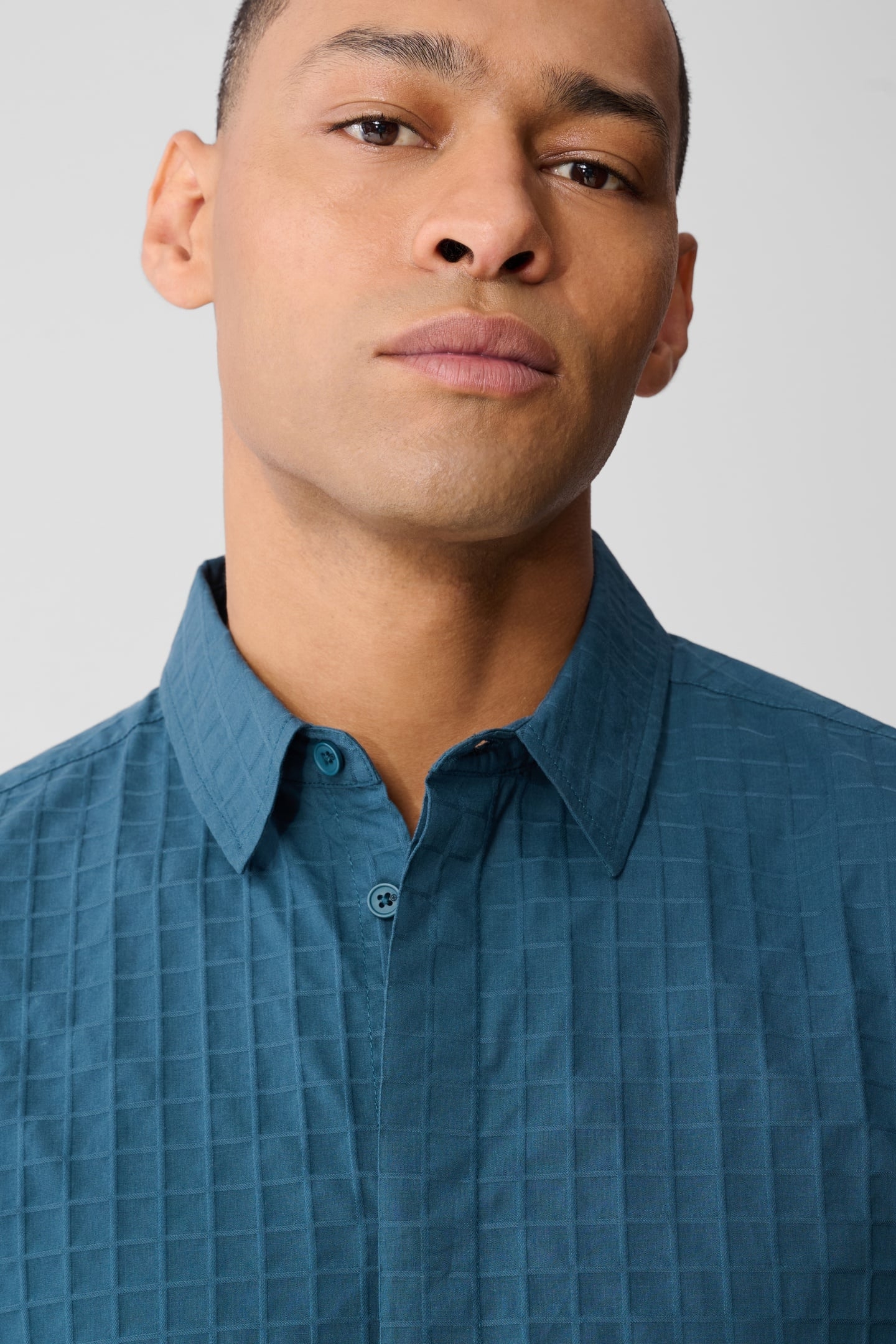 MM-SBWOVEN CUBE SHIRT DARKGREEN 6