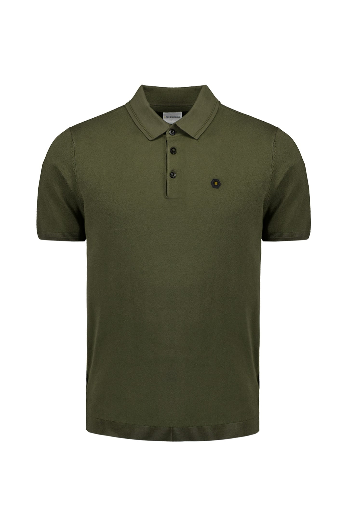 PULLOVER SHORT SLEEVE POLO BUTTON SOLID DARK MOSS 4