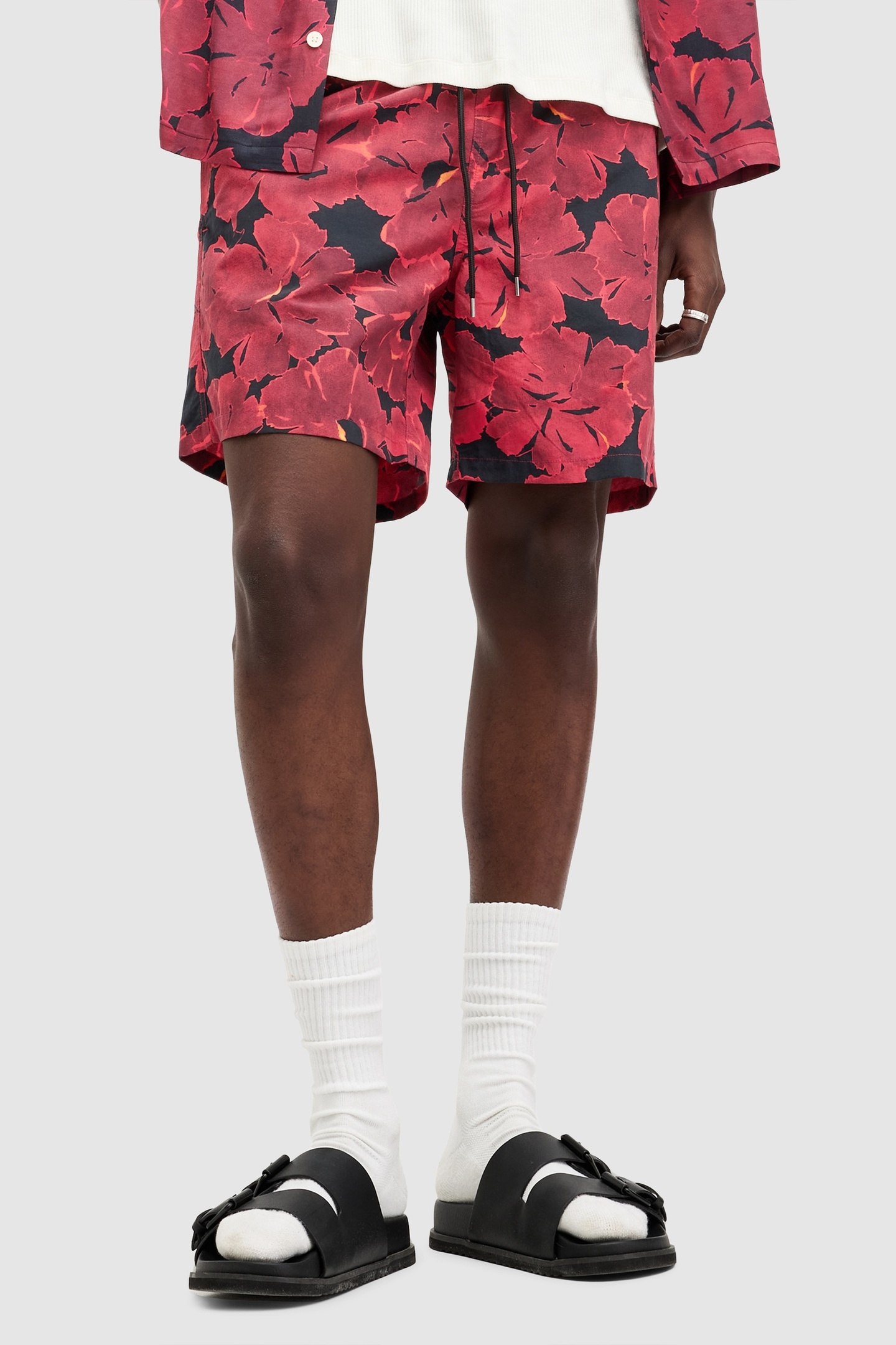 KAZA SWIMSHORT JET BLK/RED 5