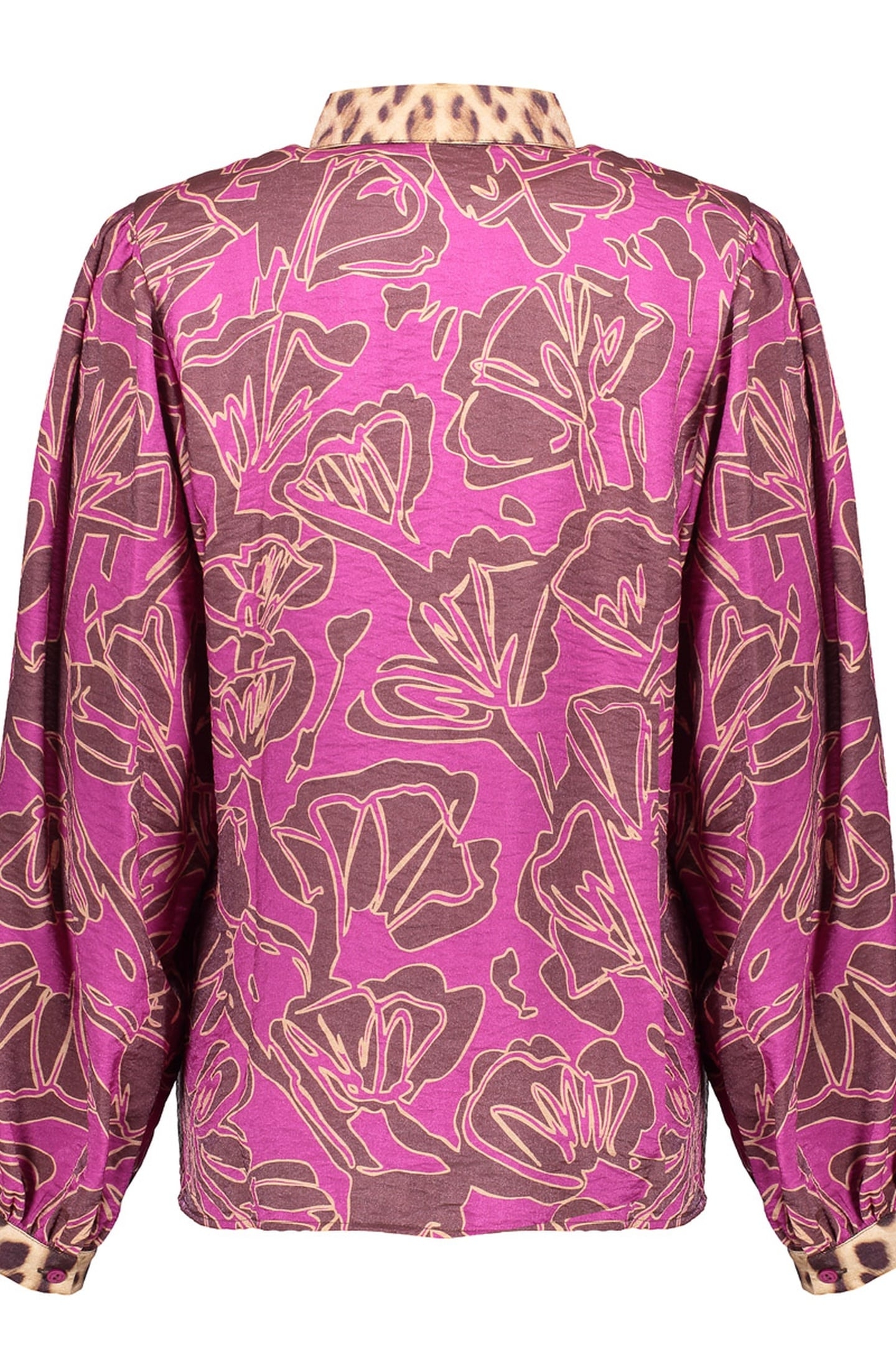BLOUSE MOCCA/FUCHSIA 2