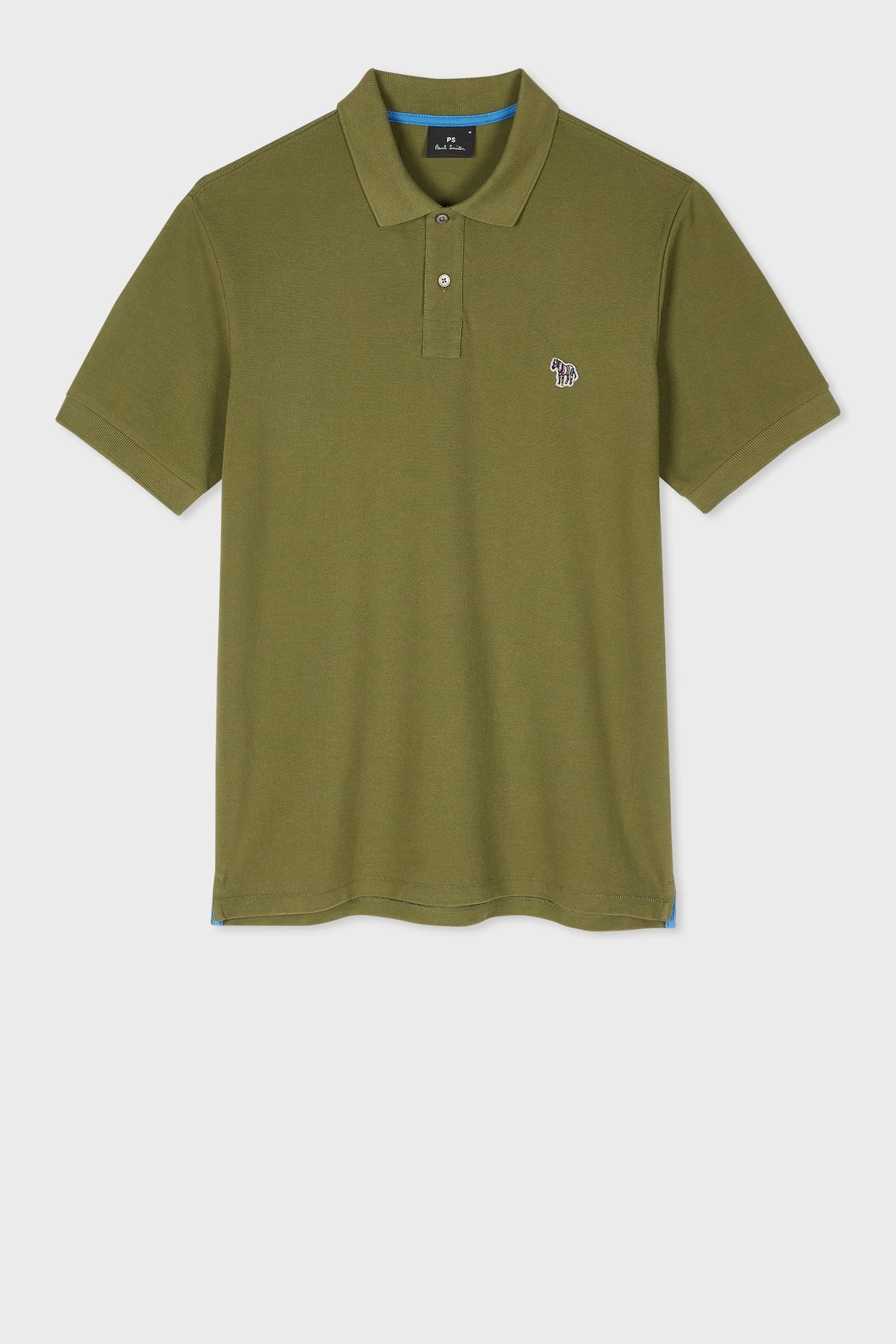 REG FIT SS POLO SHIRT ZEBRA OLIVE GREEN 1