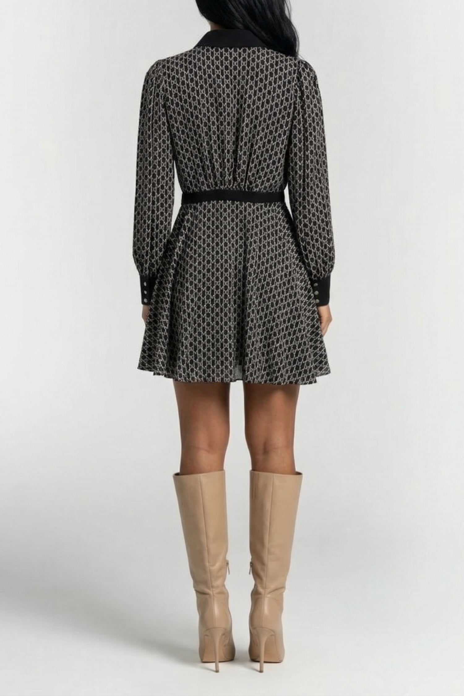 MARCIANO BY GUESS EDITH CHEMISIER DRES NEW MONOGRAM BLACK B 2