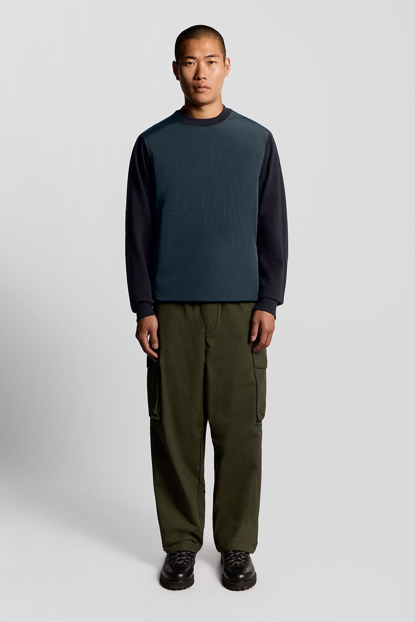 HALF RAGLAN HYBRID SWEATSHIRT DARK NAVY 1