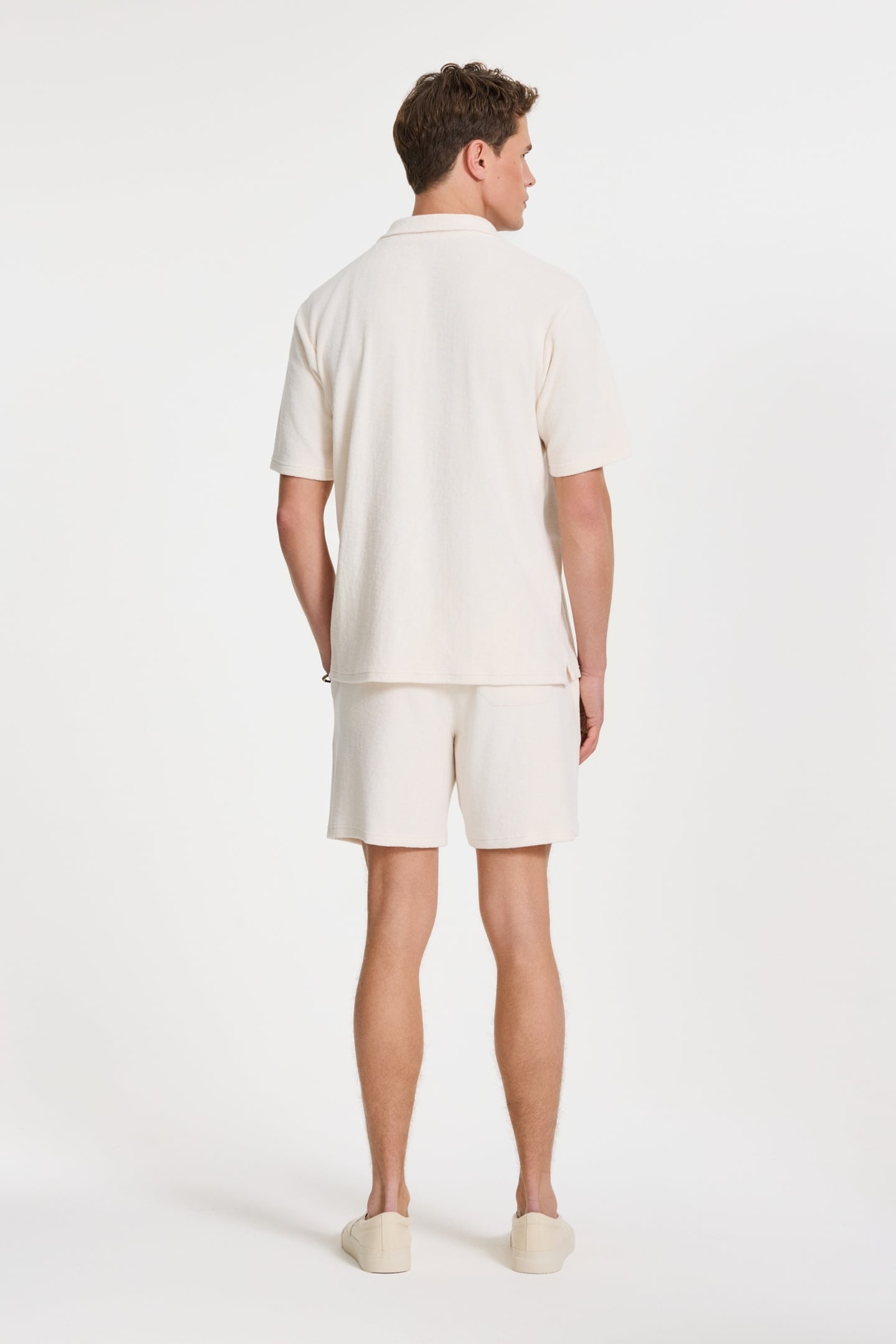 EVAN TOWELING SHORTS SOLID WHITE 3