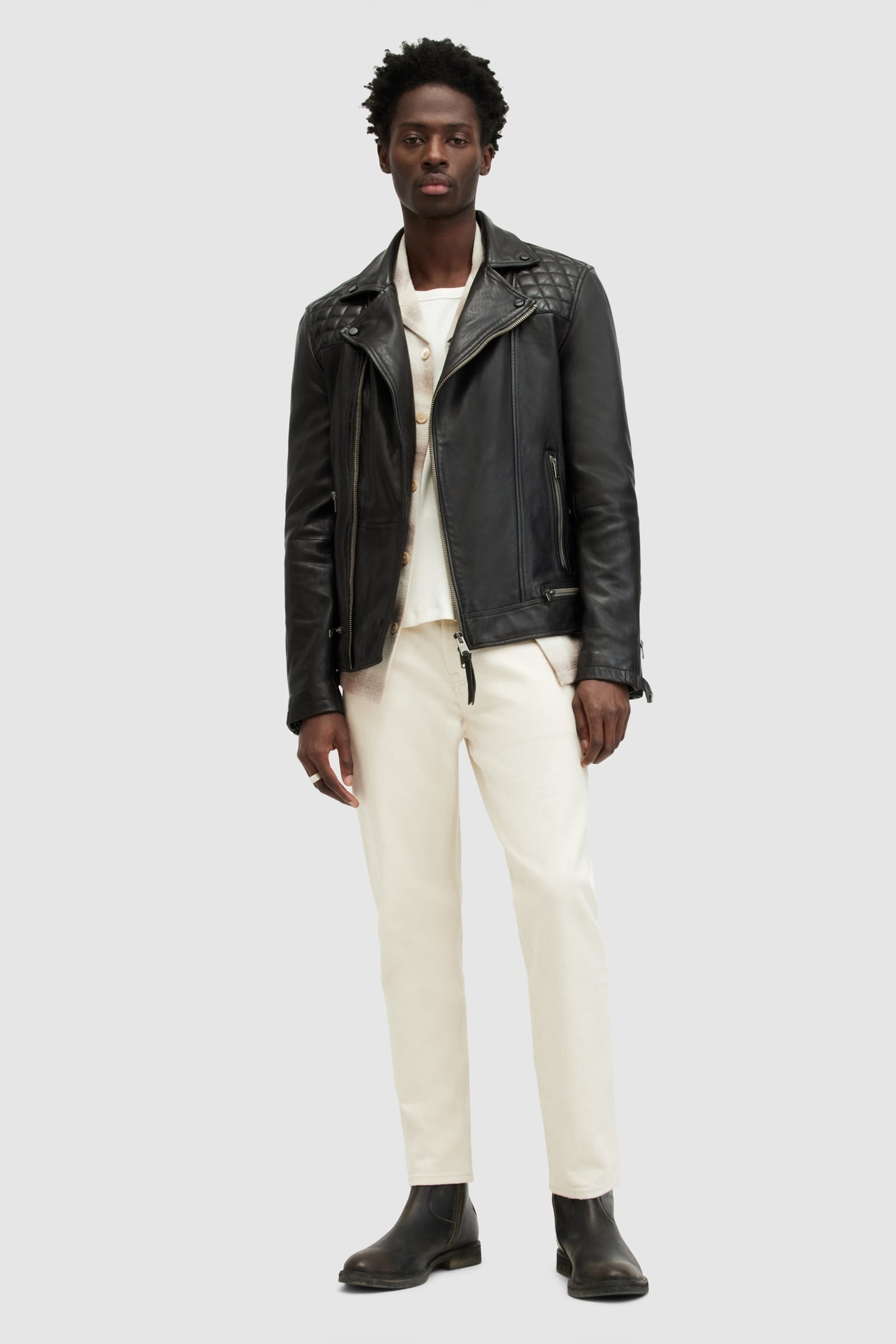 CONROY LTHR BIKER INK NAVY 4