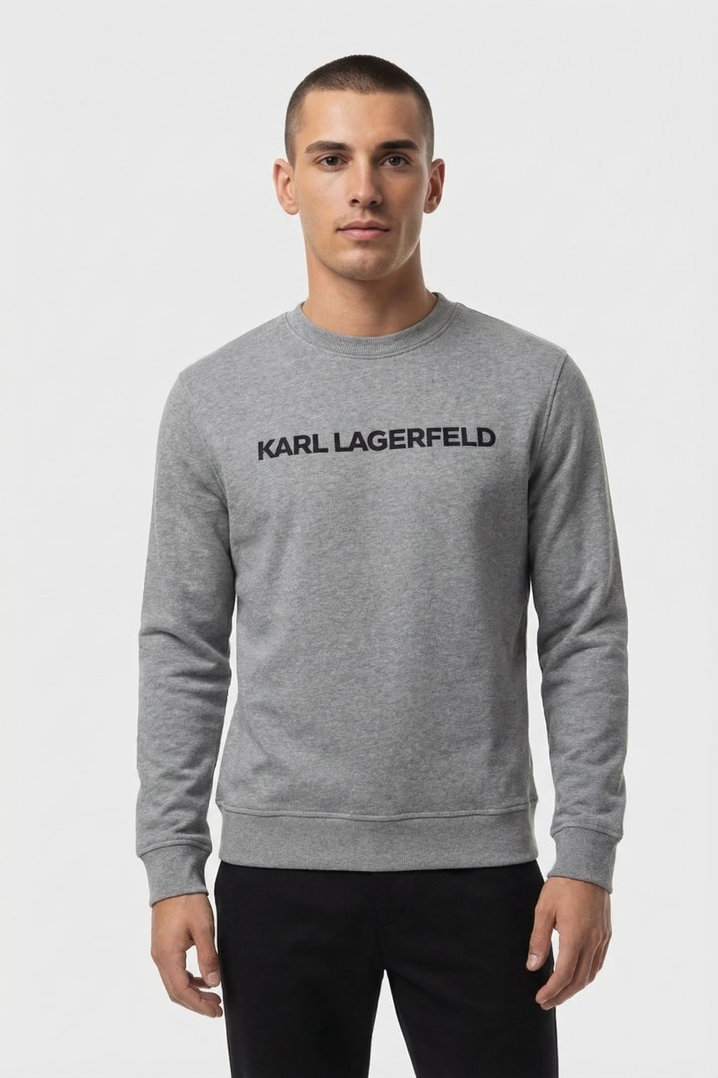 DARKGREY MELANGE SWEAT CREWNECK 1