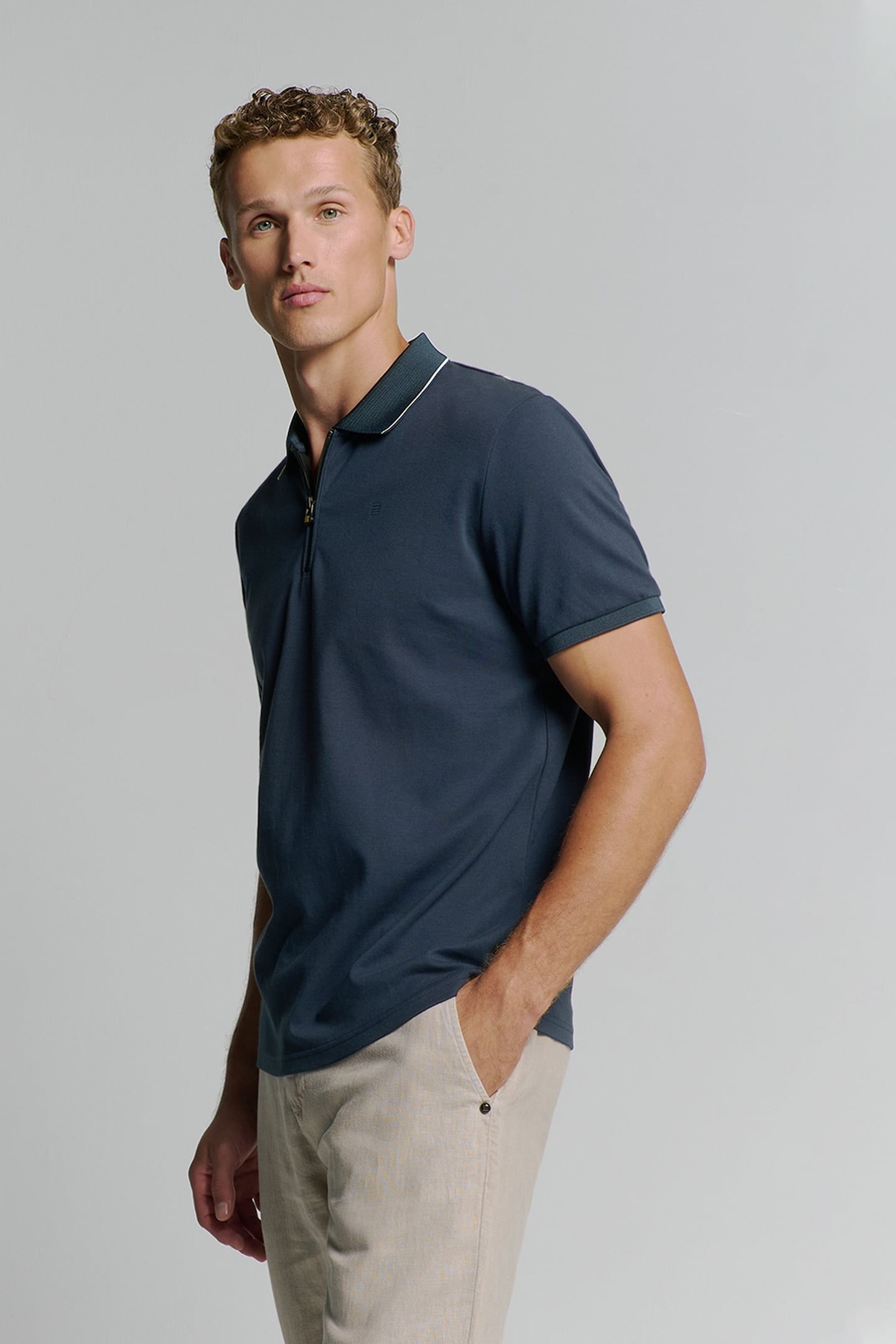 POLO LIQUID FINISHED COTTON DEEP BLUE 1