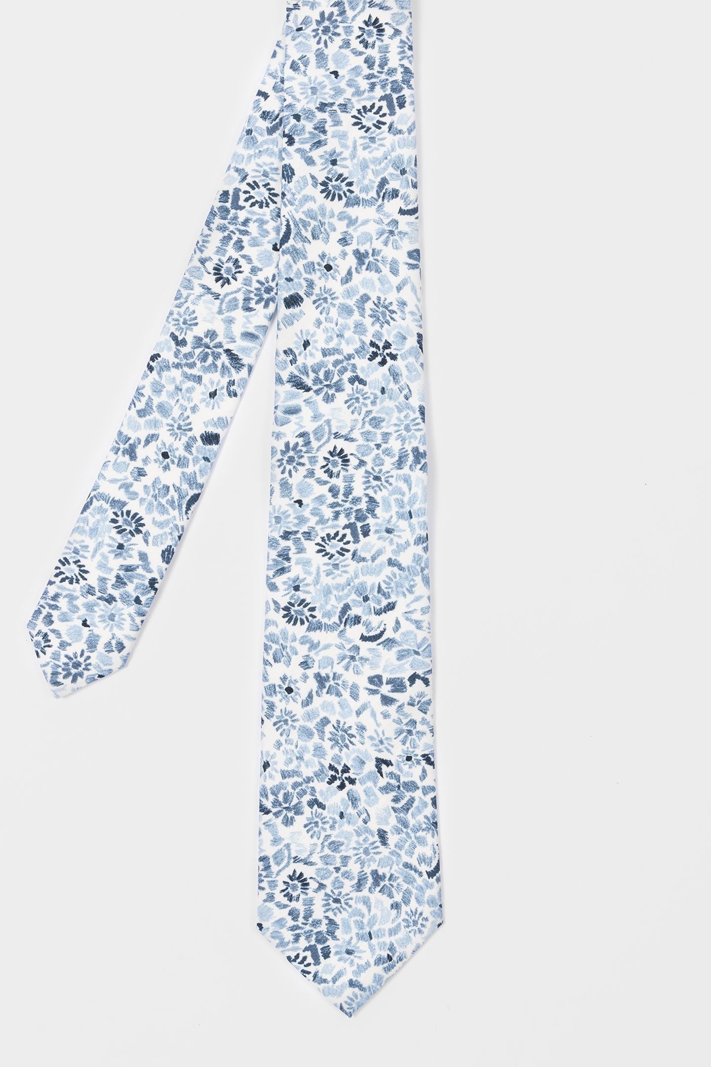 TIE PENCIL FLORAL LIGHT BLUE 4