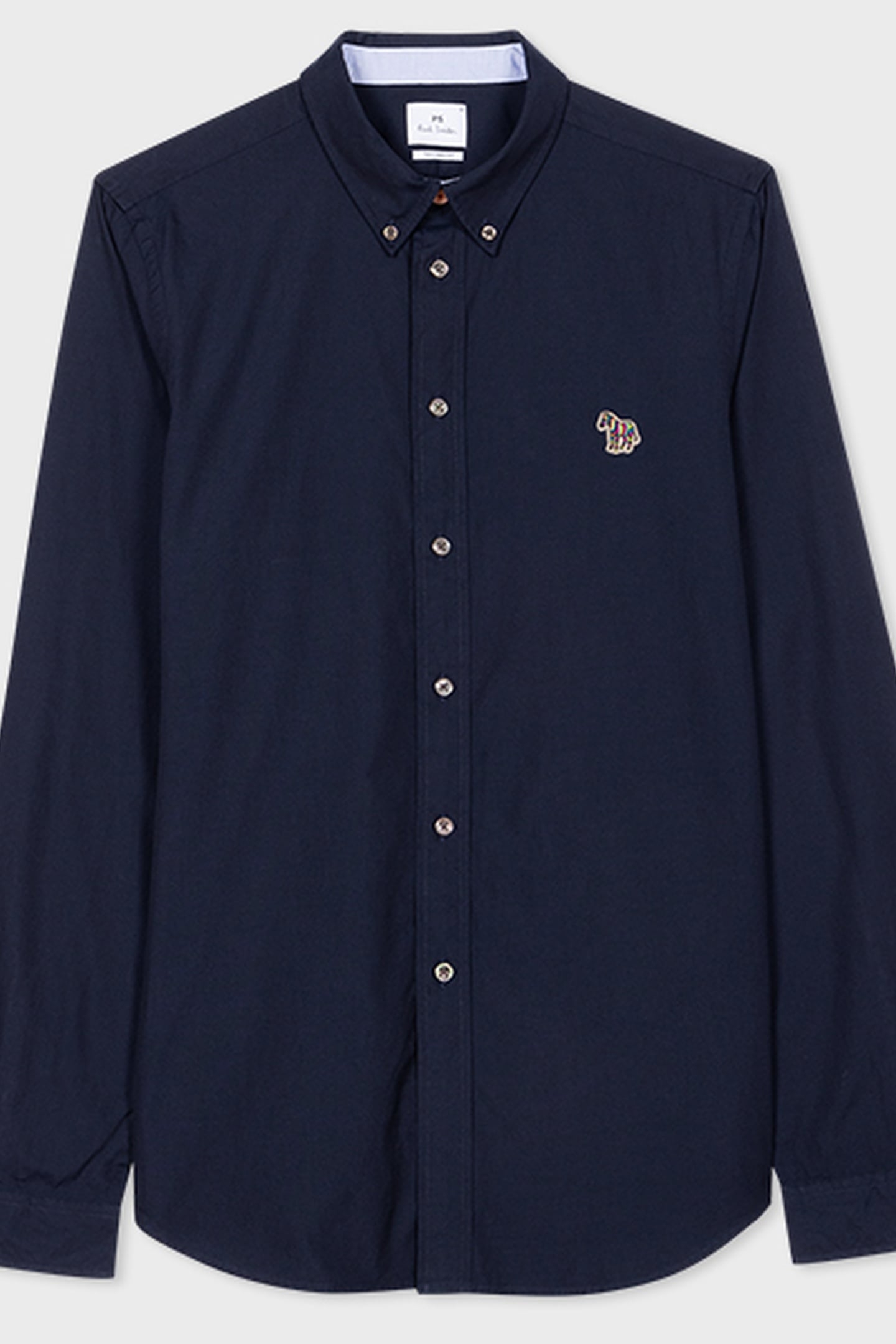 LS TAILORED BD SHIRT ZEBRA BADGE INKY BLUE 5