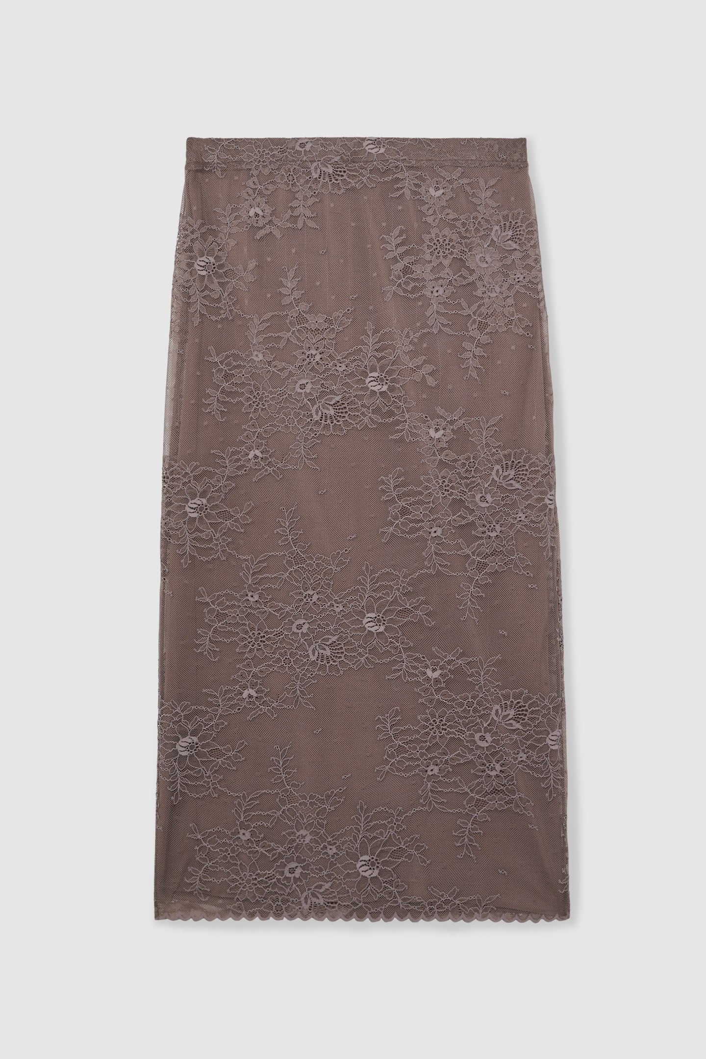 LACE SKIRT TAUPE BROWN 5