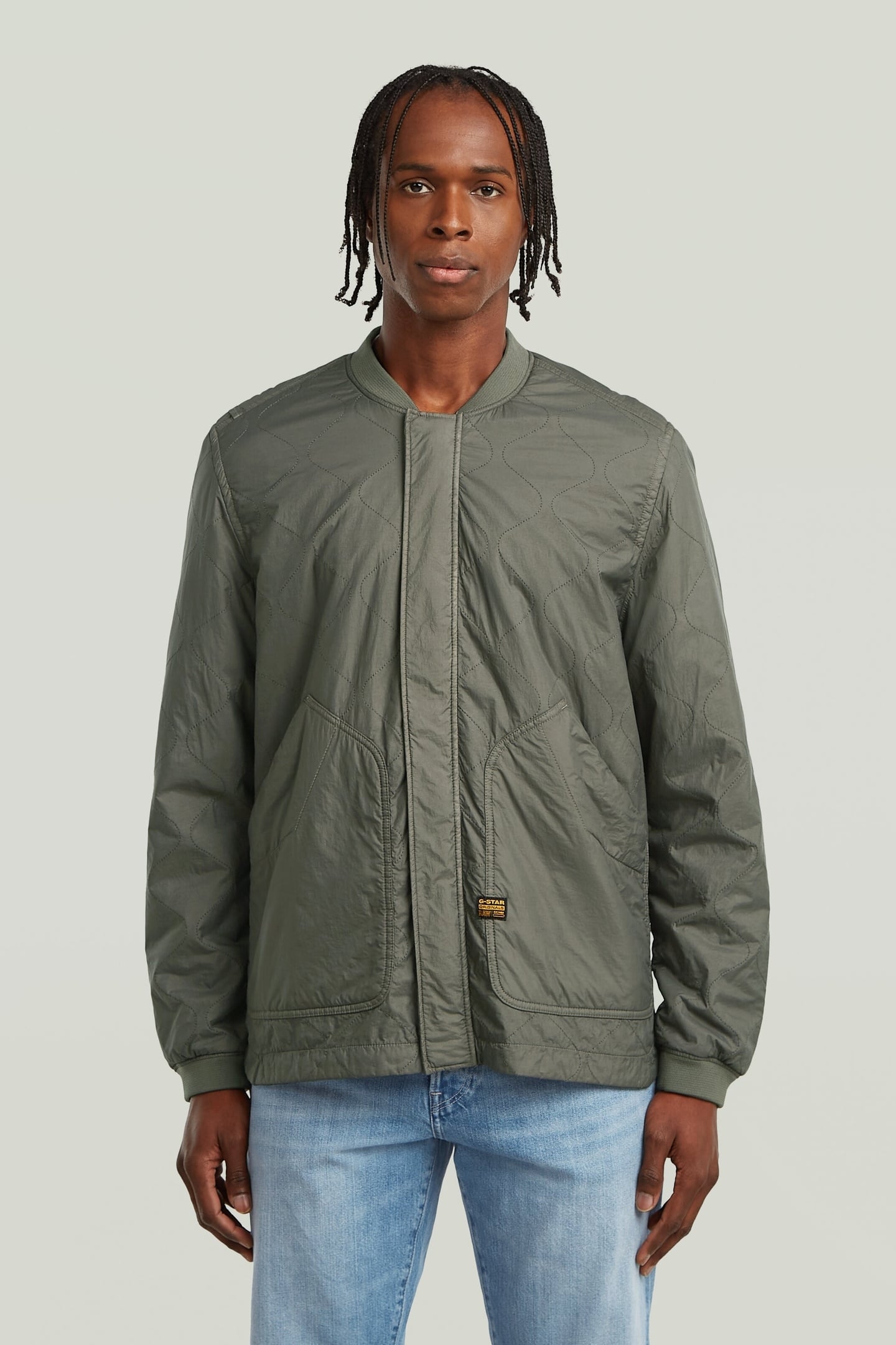 LT PADDED QUILTED JACKET GS GREY GD 2