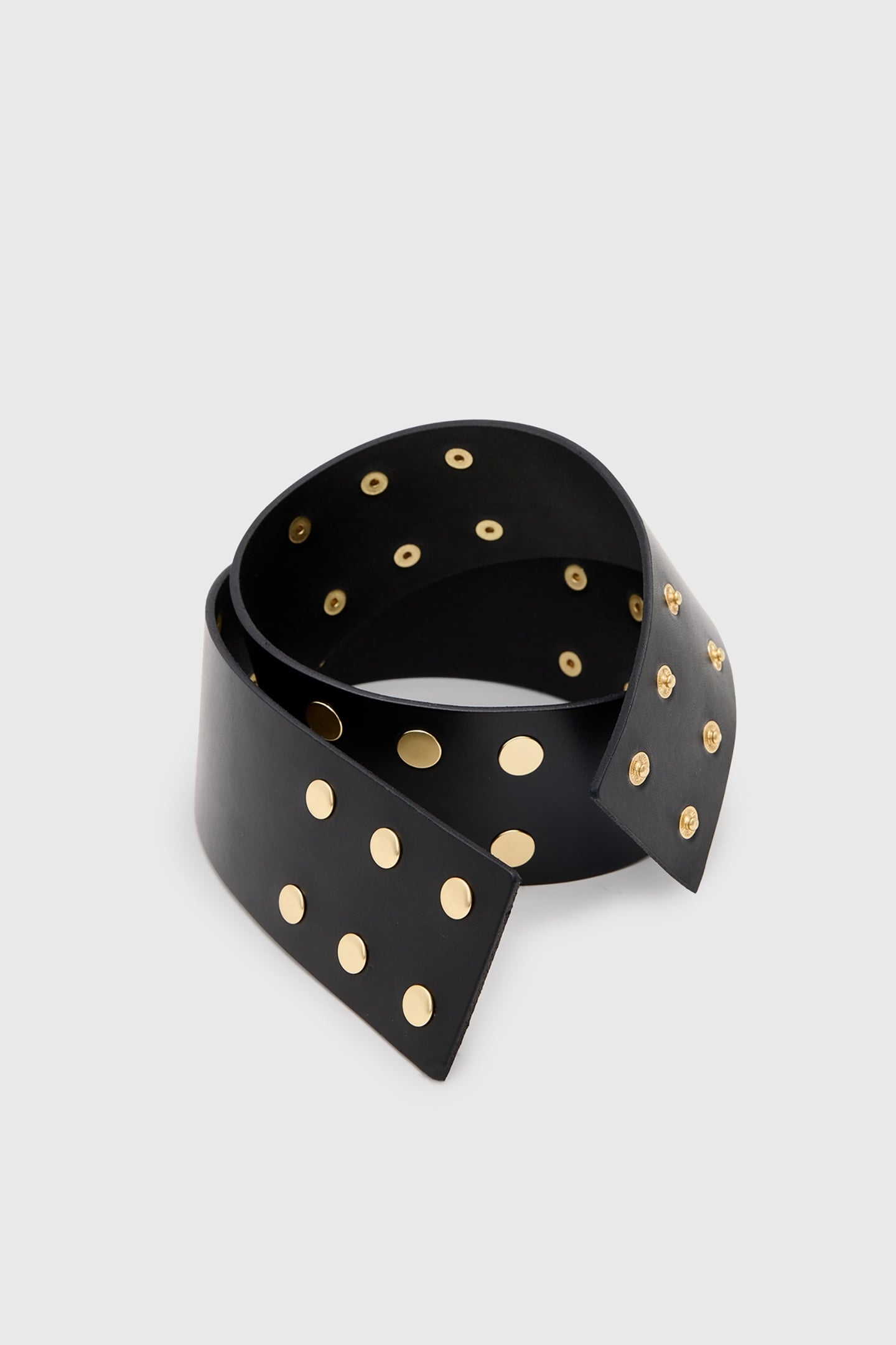 RIO STUD WAIST BELT BLACK/WARM BRASS 1