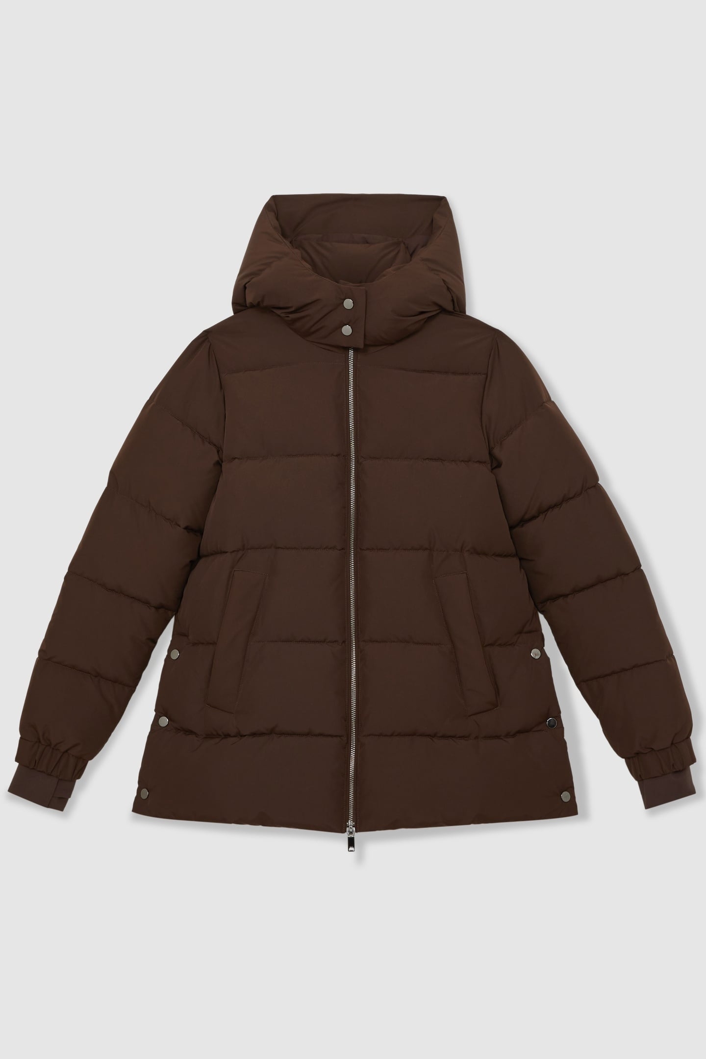 SHORT PUFFER COAT CHOCOLATE BROWN 6