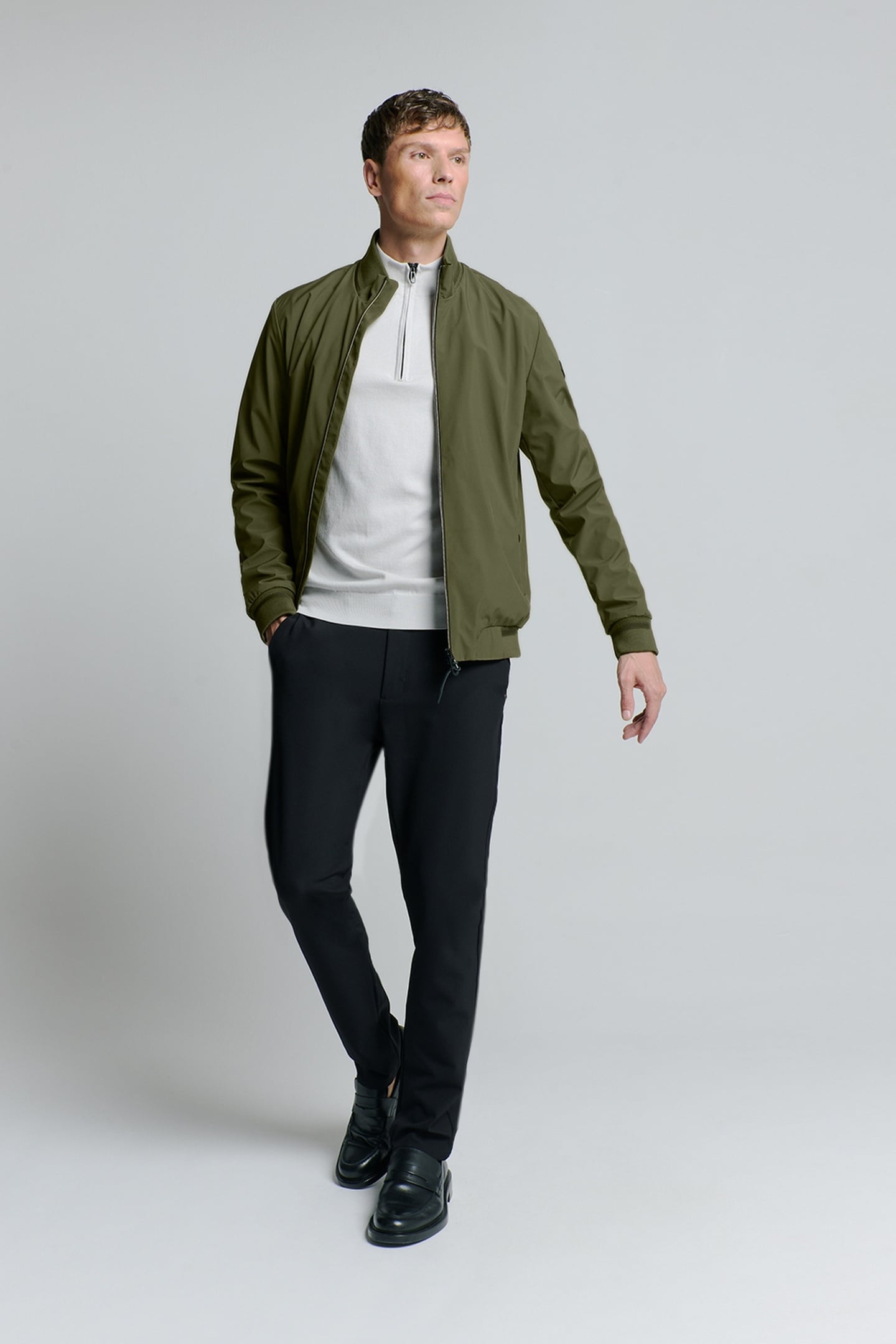 JACKET SHORT FIT CLEAN SOFT DARK MOSS 2