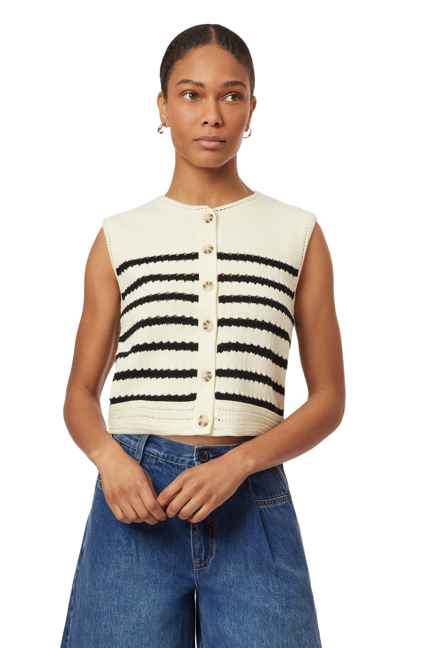 CREW NECK VEST SUGAR SWIZZLE / BLACK NIGHT 2