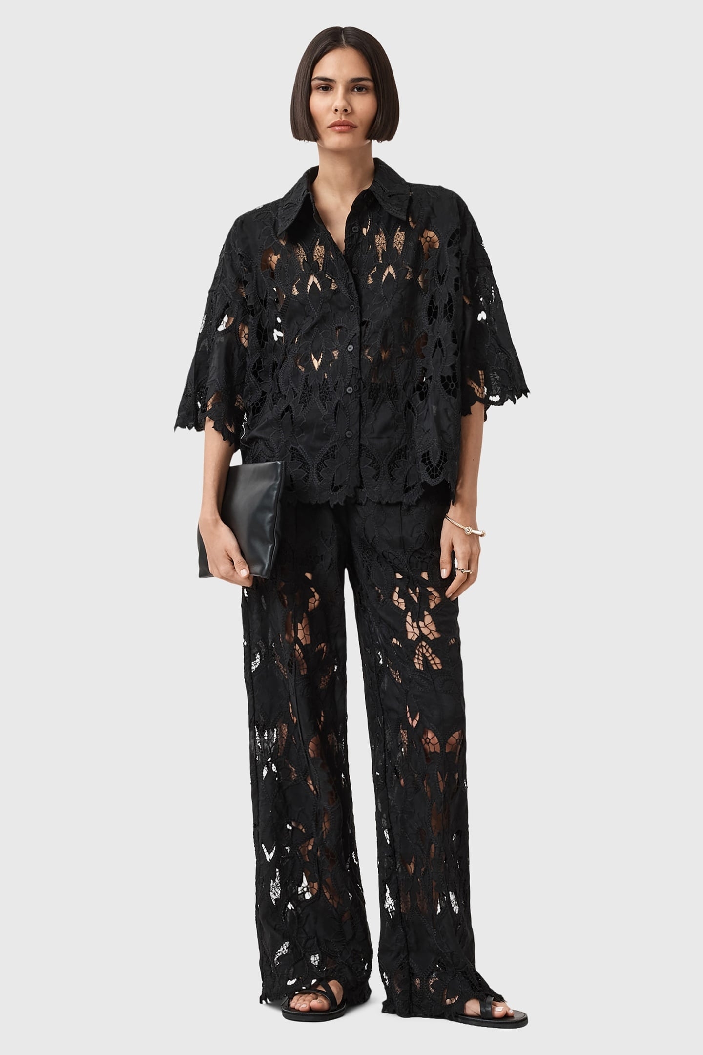 CHARLI EMB SHIRT BLACK 3