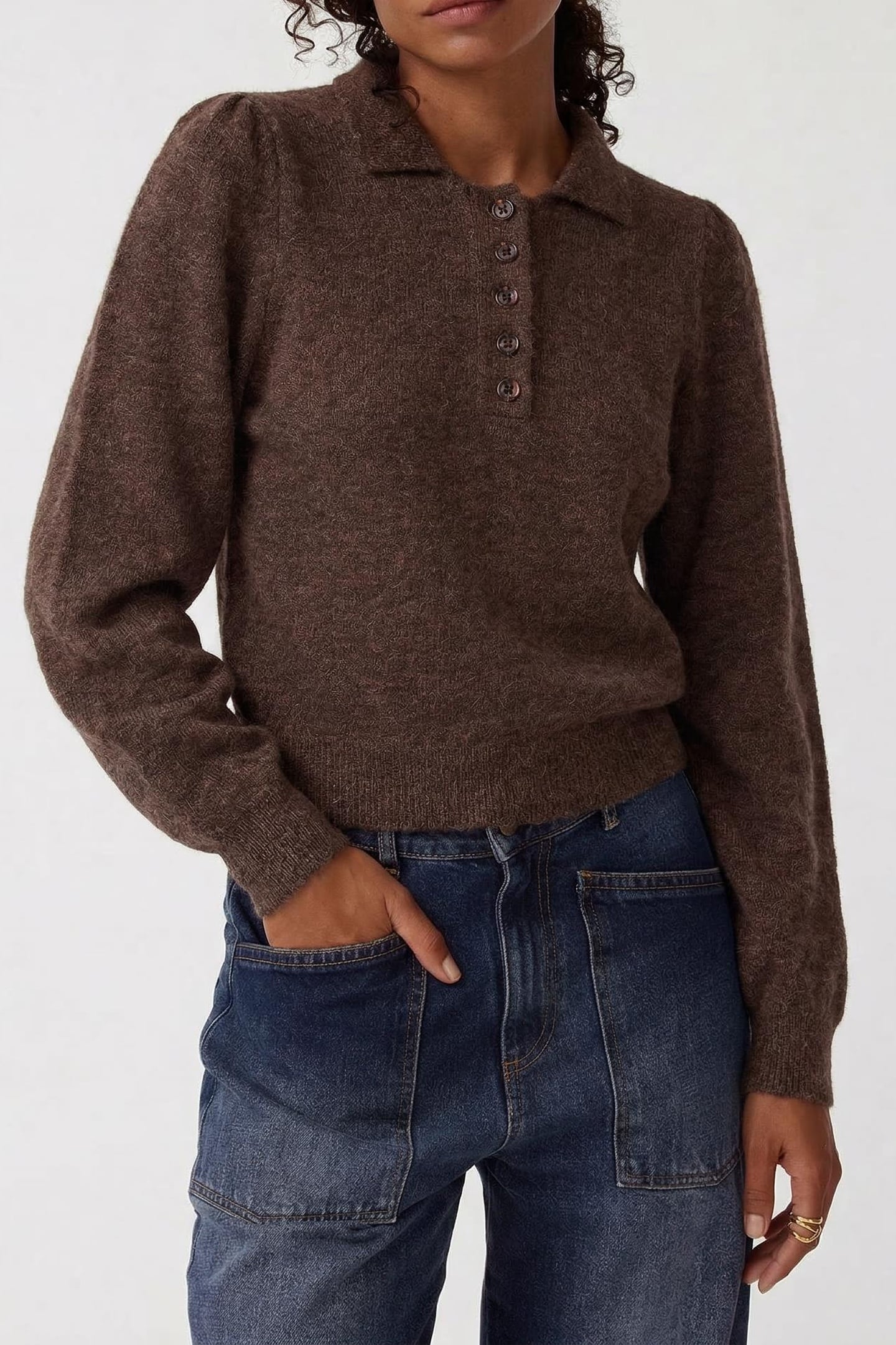 LOLA PULLOVER DARK BROWN 1