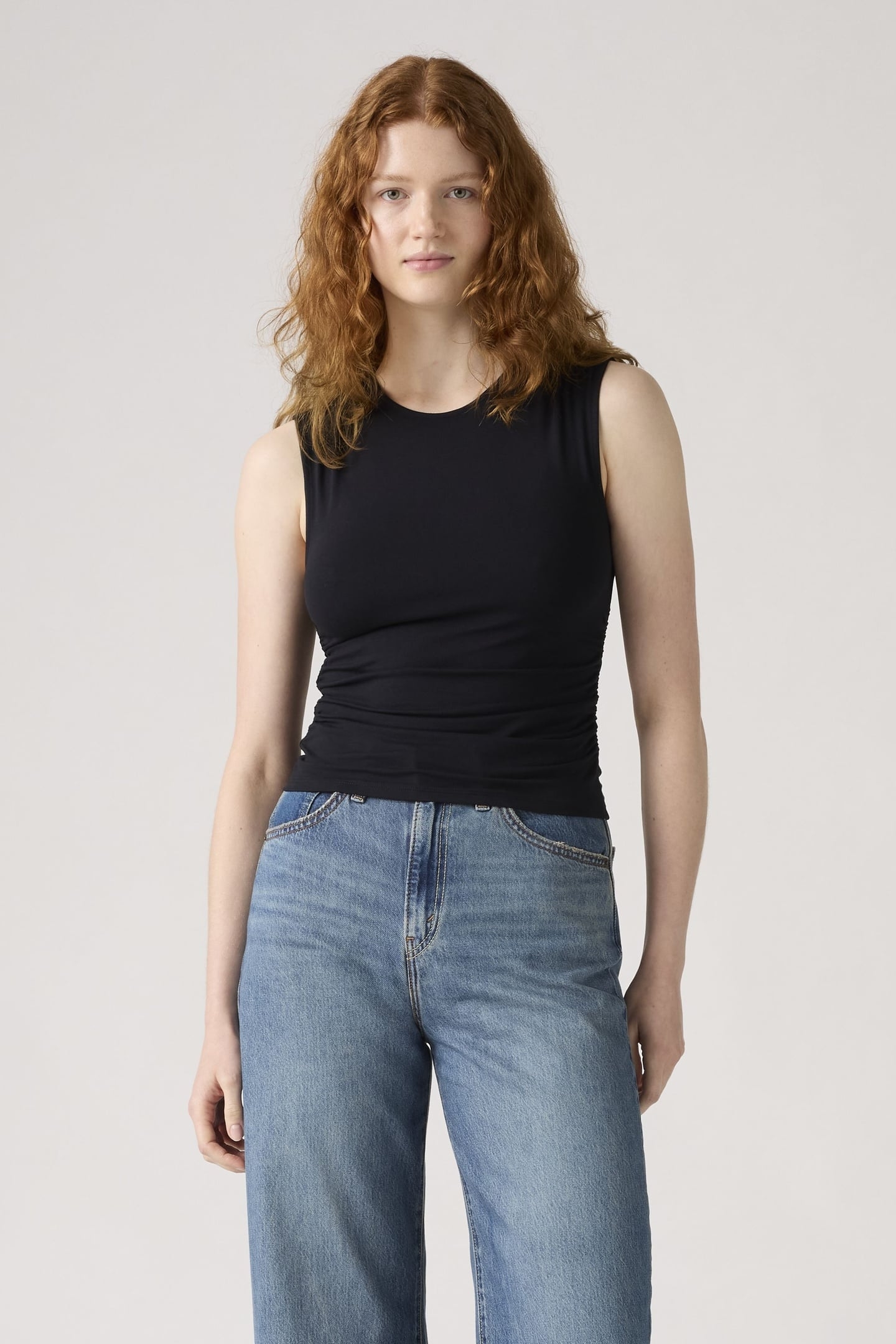 CRYSTAL RUCHED TOP BLACK 1