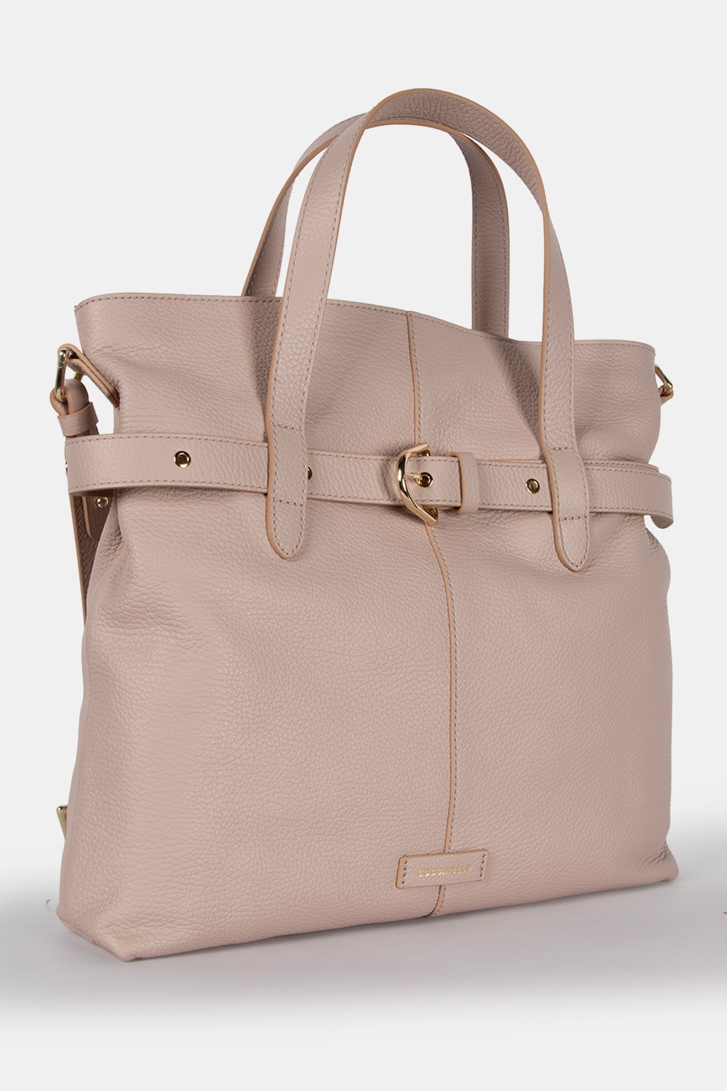 LARGE LEATHER TOTE BAG IN PINK 3