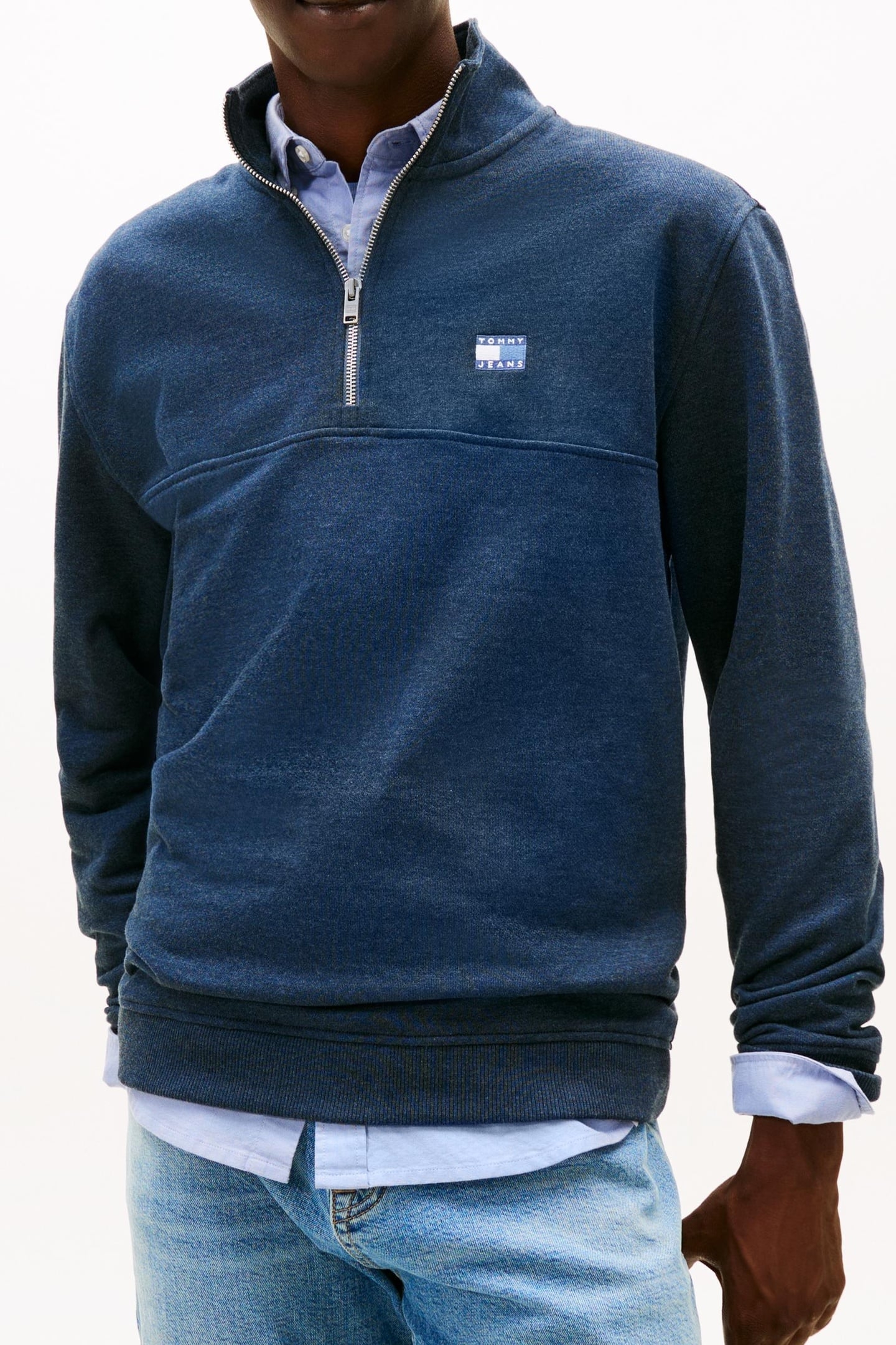 REGULAR BADGE QUARTER-ZIP JUMPER DARK NIGHT NAVY 3