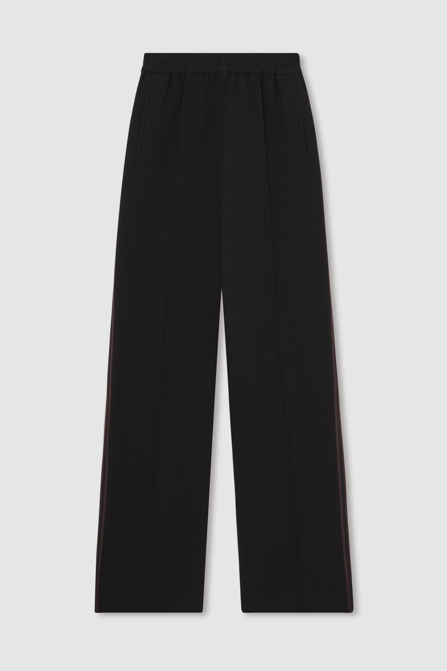 SIDE STRIPE WIDE LEG TROUSER BLACK 6