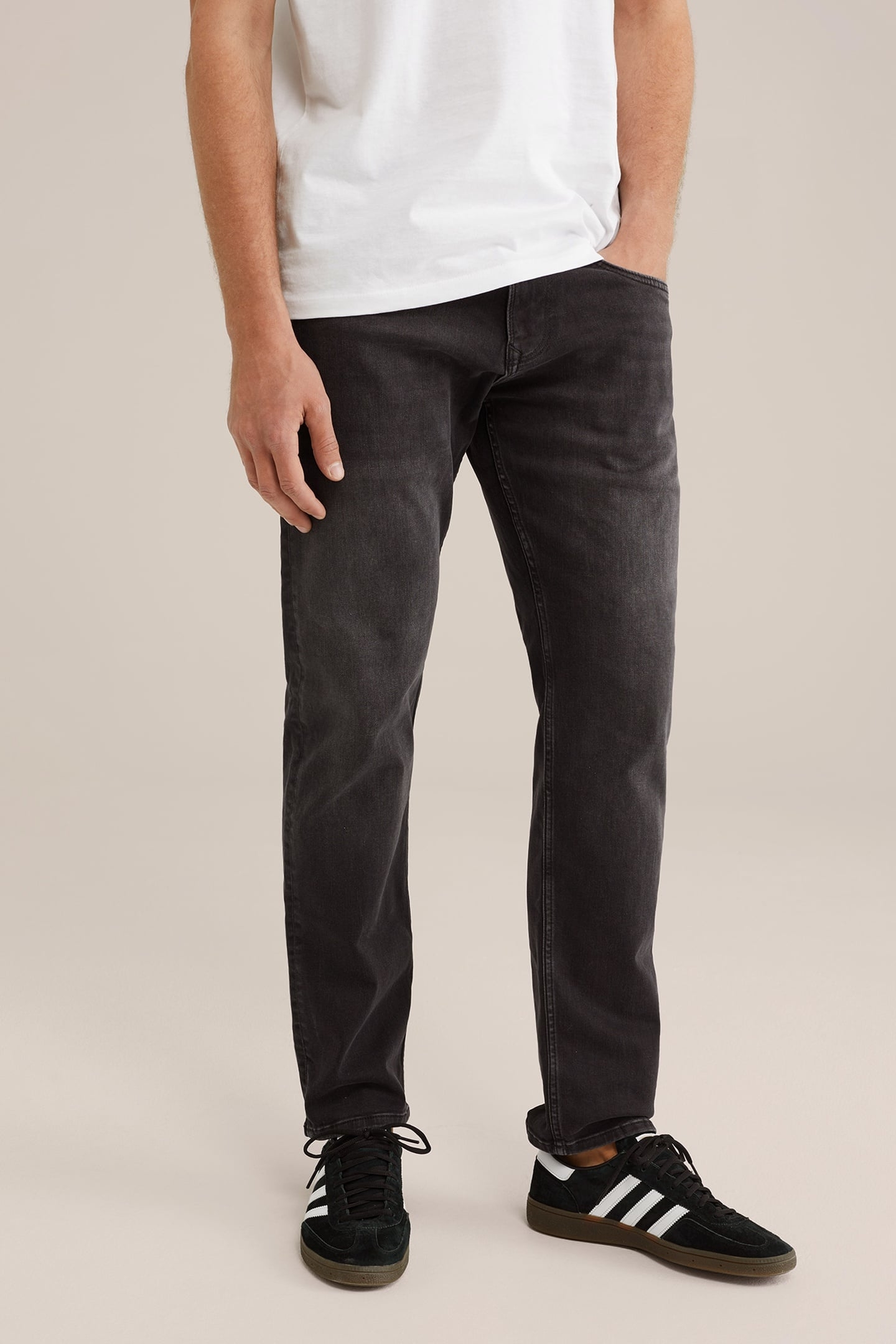 5-POCKET MID WAIST DARK GREY 1