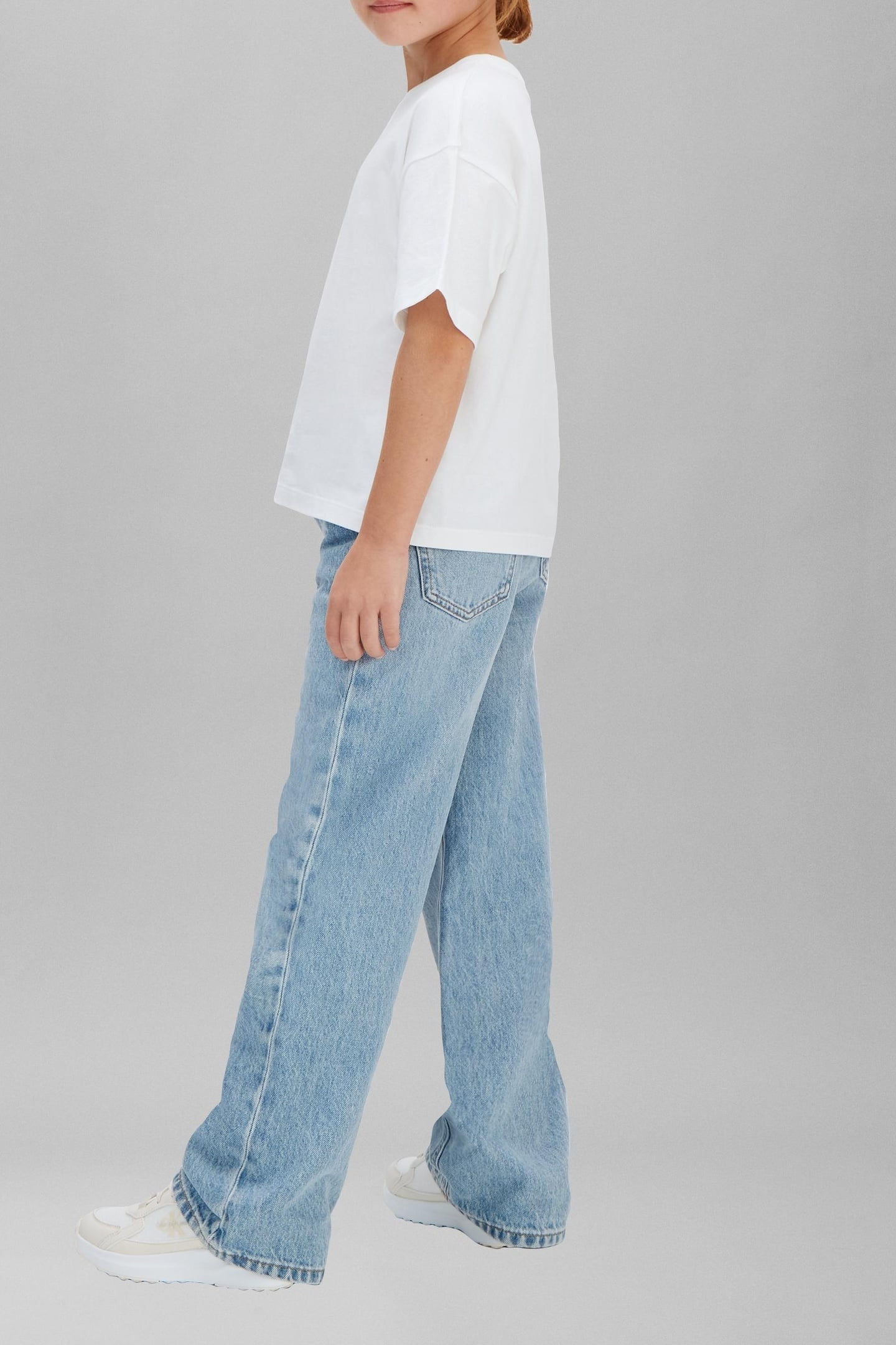 GIRLS LOGO BOXY SS T-SHIRT BRIGHT WHITE 4