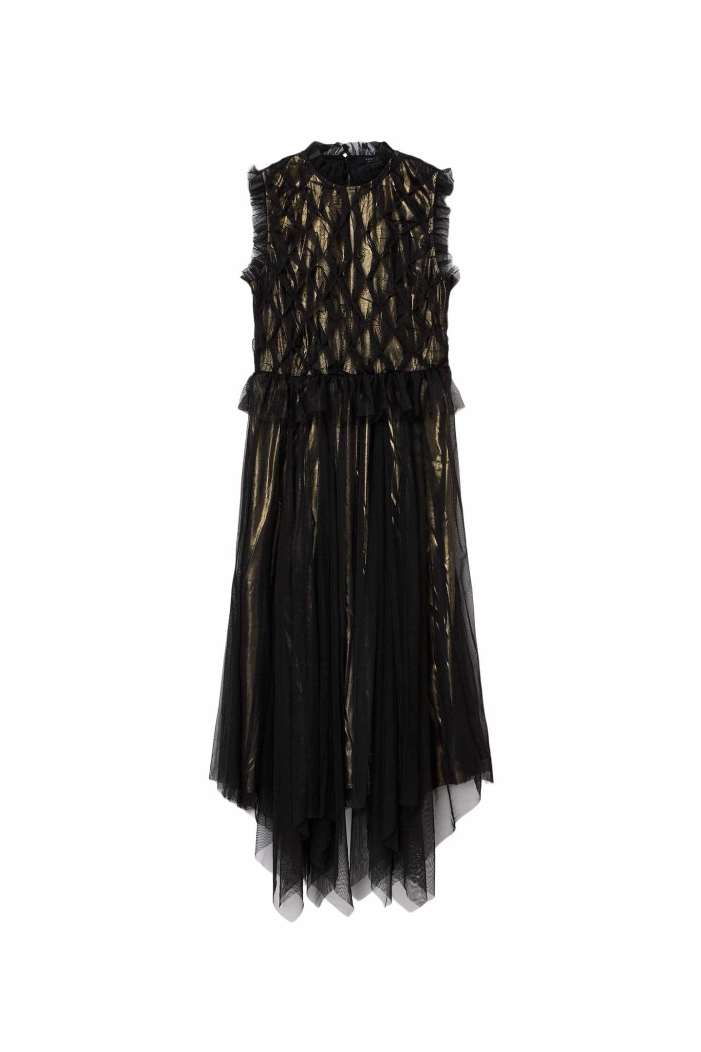 LOLA TULLE DRESS METALLIC GOLD 3