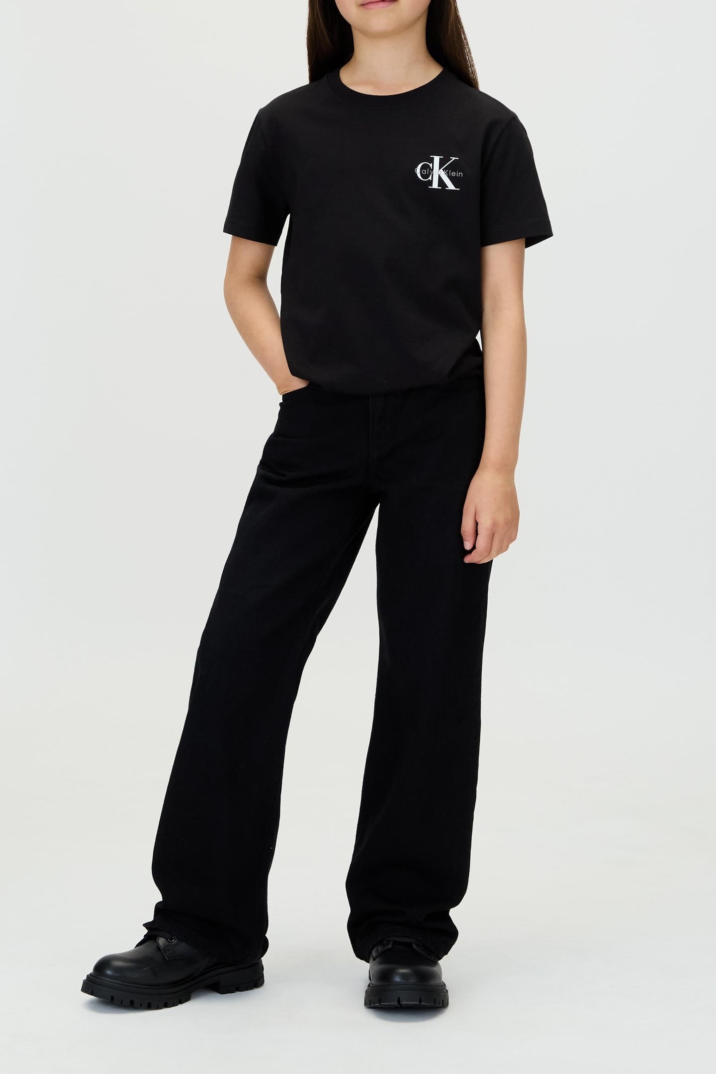 UNISEX SMALL MONOLOGO SS TEE CK BLACK 4