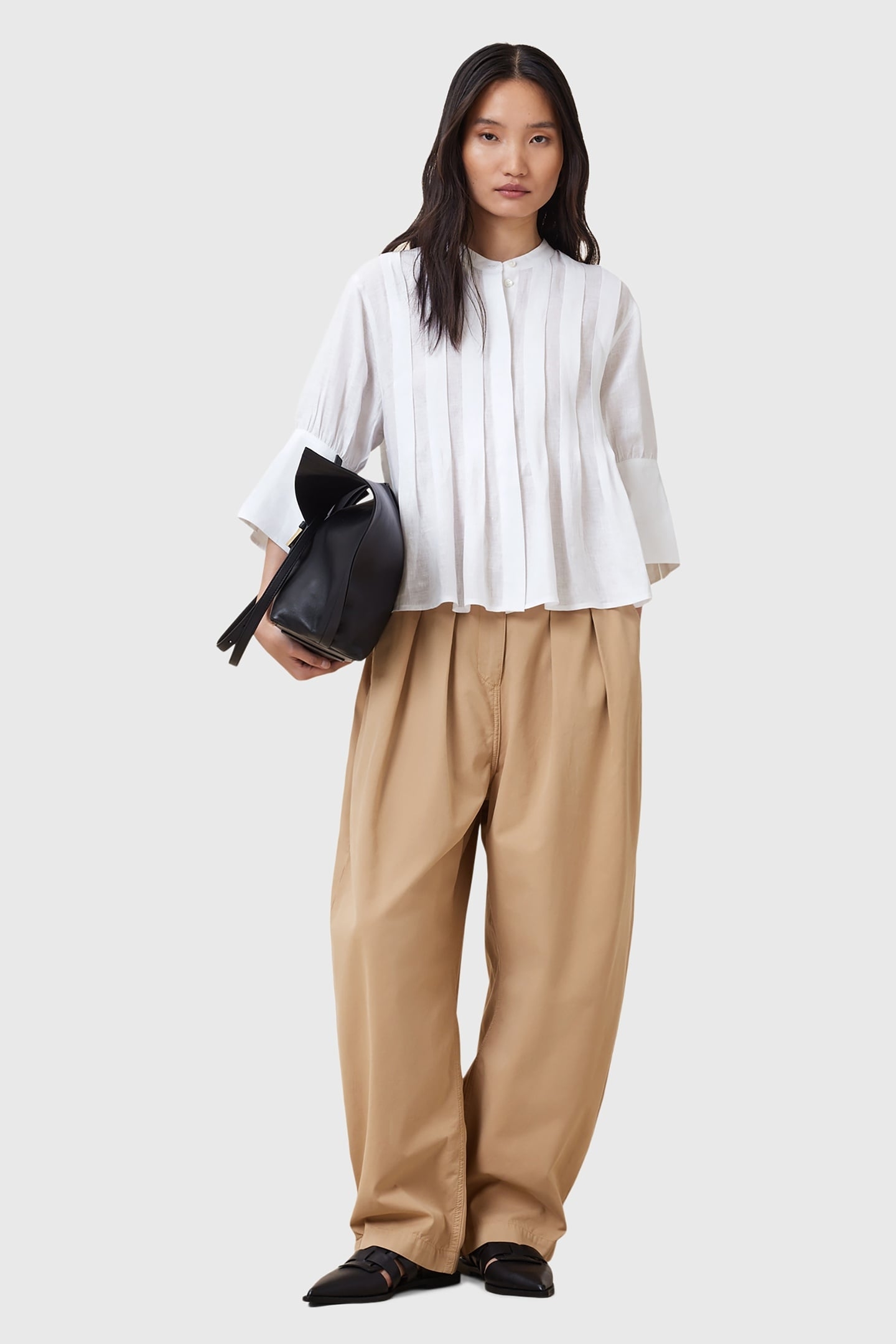 INARA LINEN SHIRT CHALK WHITE 2