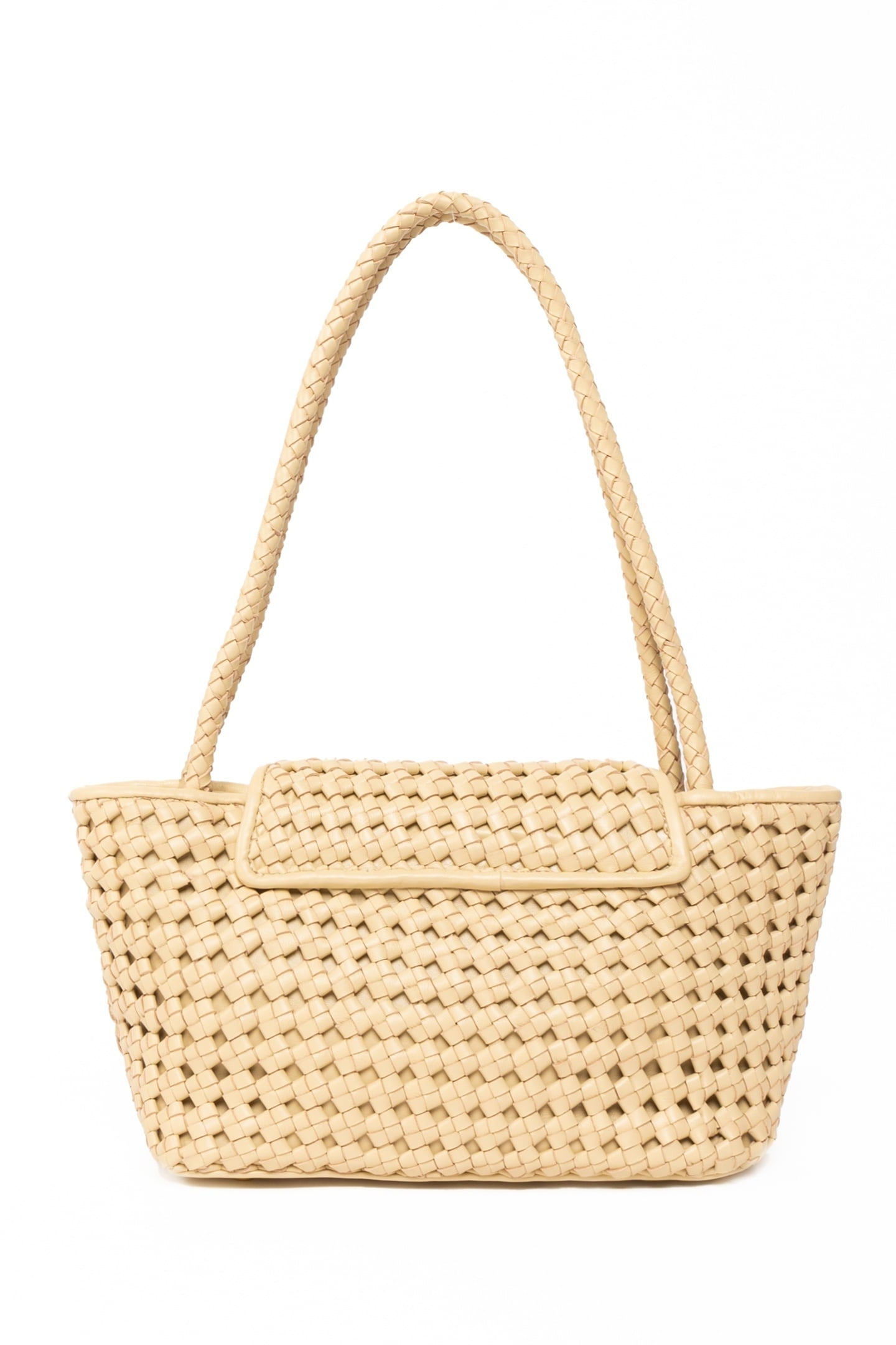 COURRIER TOTE WOVEN LEATHER BUTTER 3