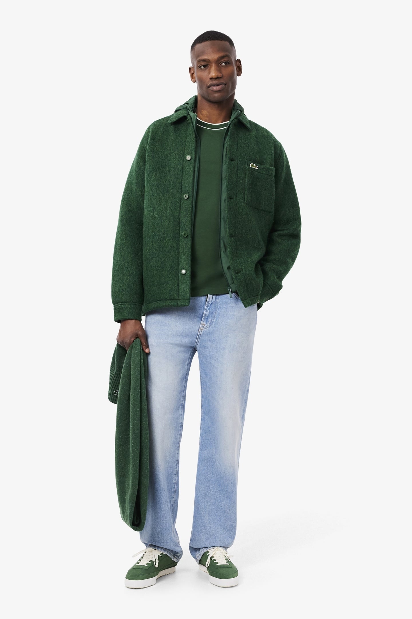 LONG SLEEVE WOVEN SHIRT GREEN 2