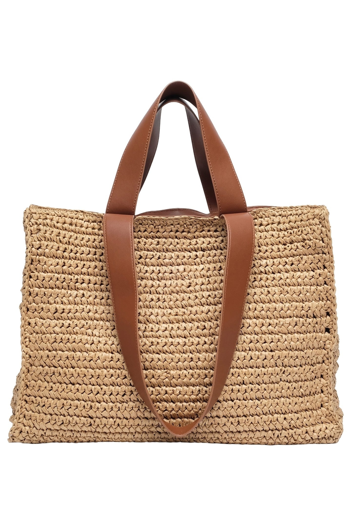 SHOPPER RAFFIA LIGHT BROWN 3