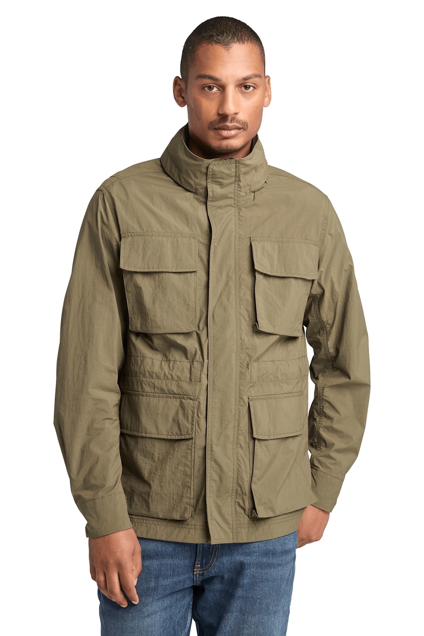ABINGTON DURABLE WATER REPELLENT FIELD JACKET LEAF GREEN 1
