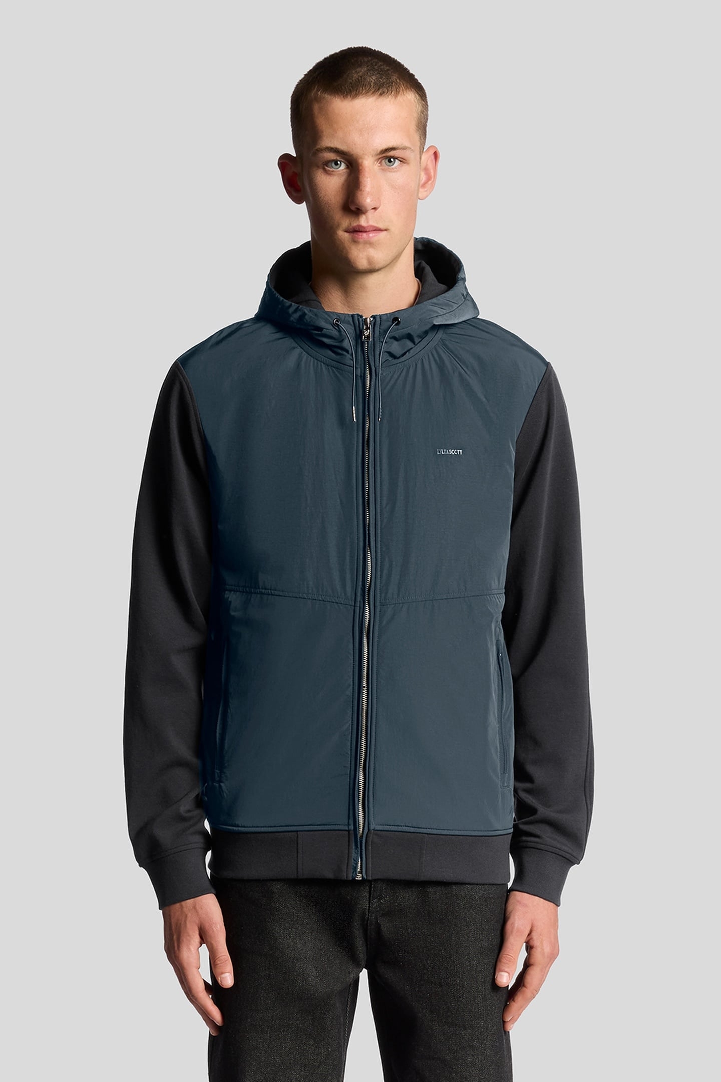 HALF RAGLAN HYBRID HOODIE DARK NAVY 2