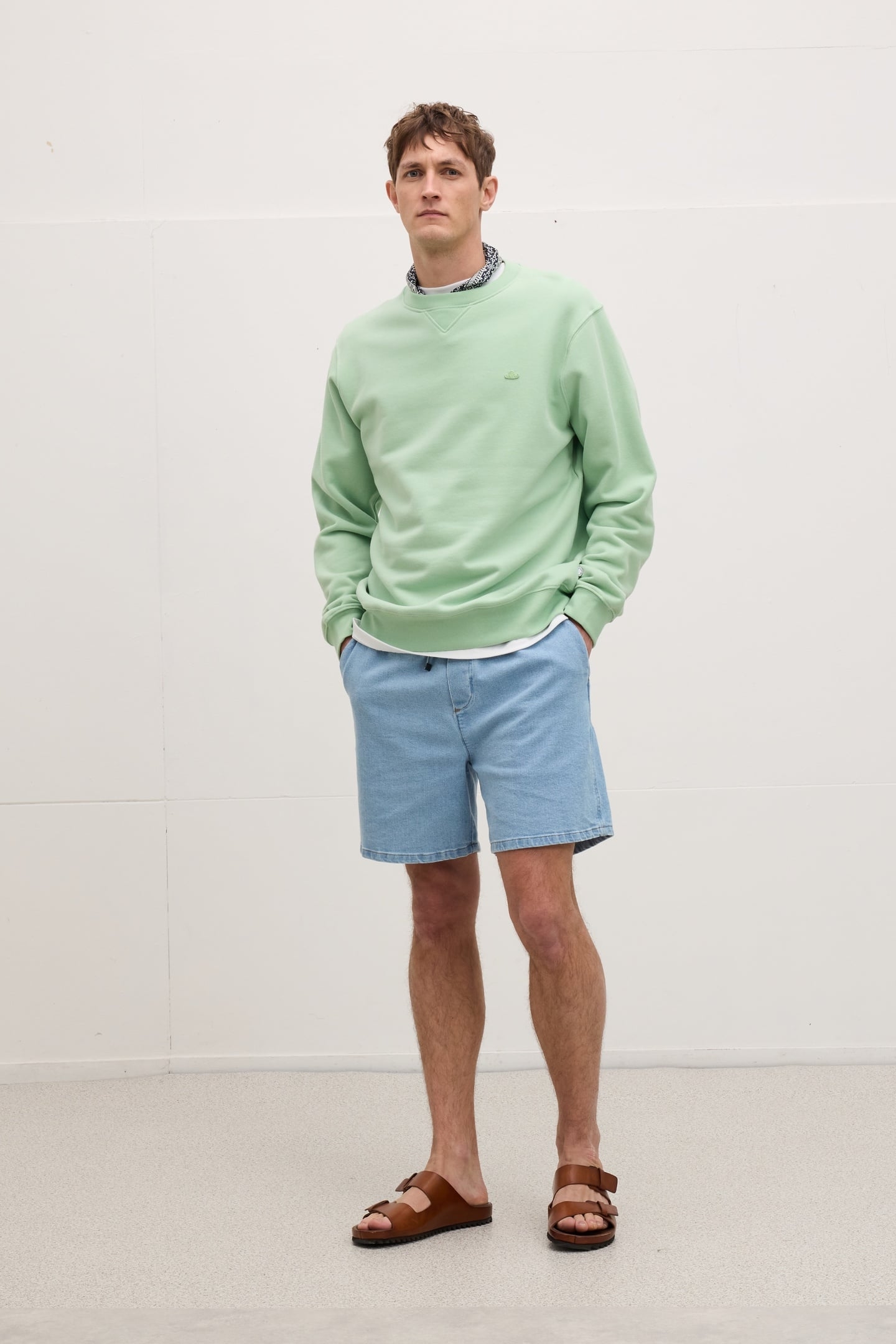 LIAM SWEATER MID GREEN 3