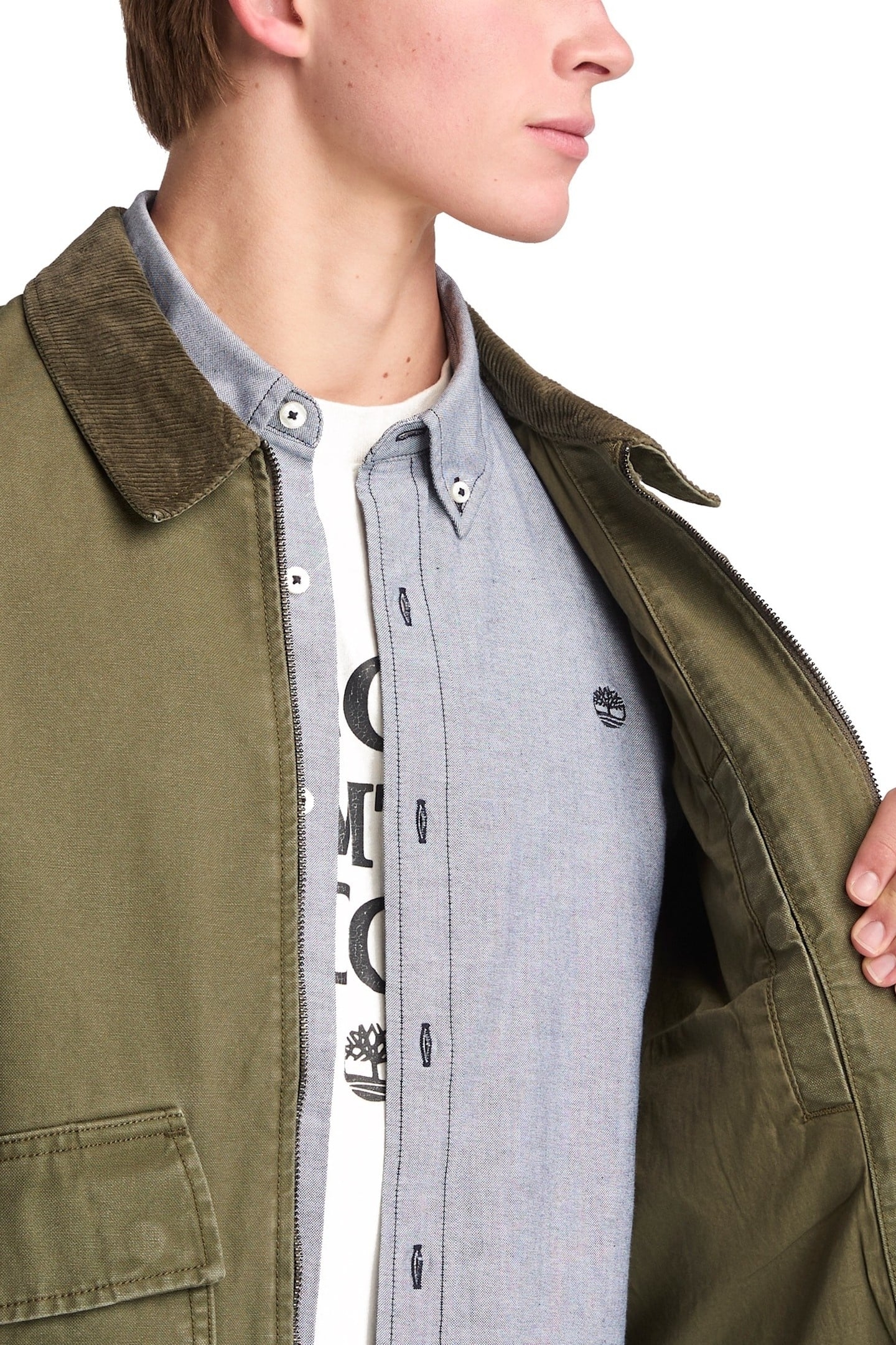 STRAFFORD WASHED CANVAS JACKET LEAF GREEN 5