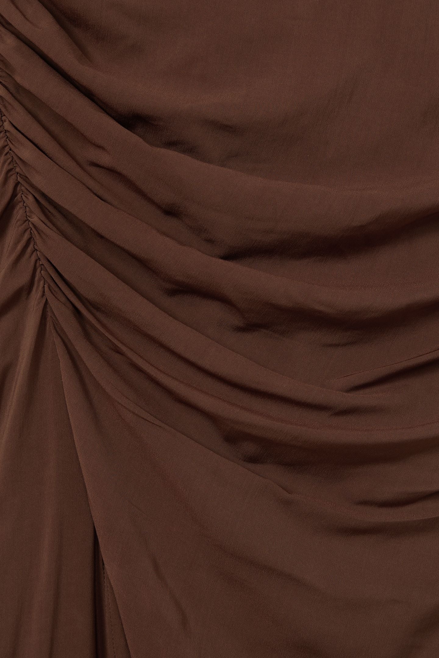RUCHED MIDI SKIRT CHOCOLATE 6